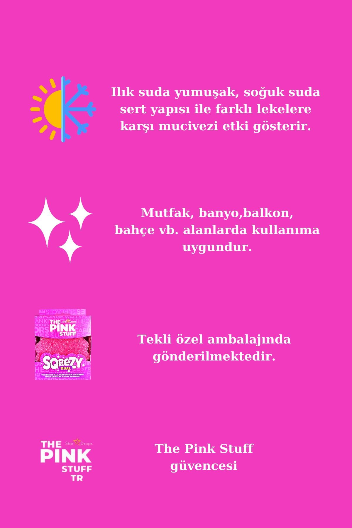 MUCİZEVİ DUAL ÇİFT TARAFLI SÜNGER VE OVALAYICI/ Sıcak ve Soğuk Suda Farklı Lekelerde Mucizevi Etki