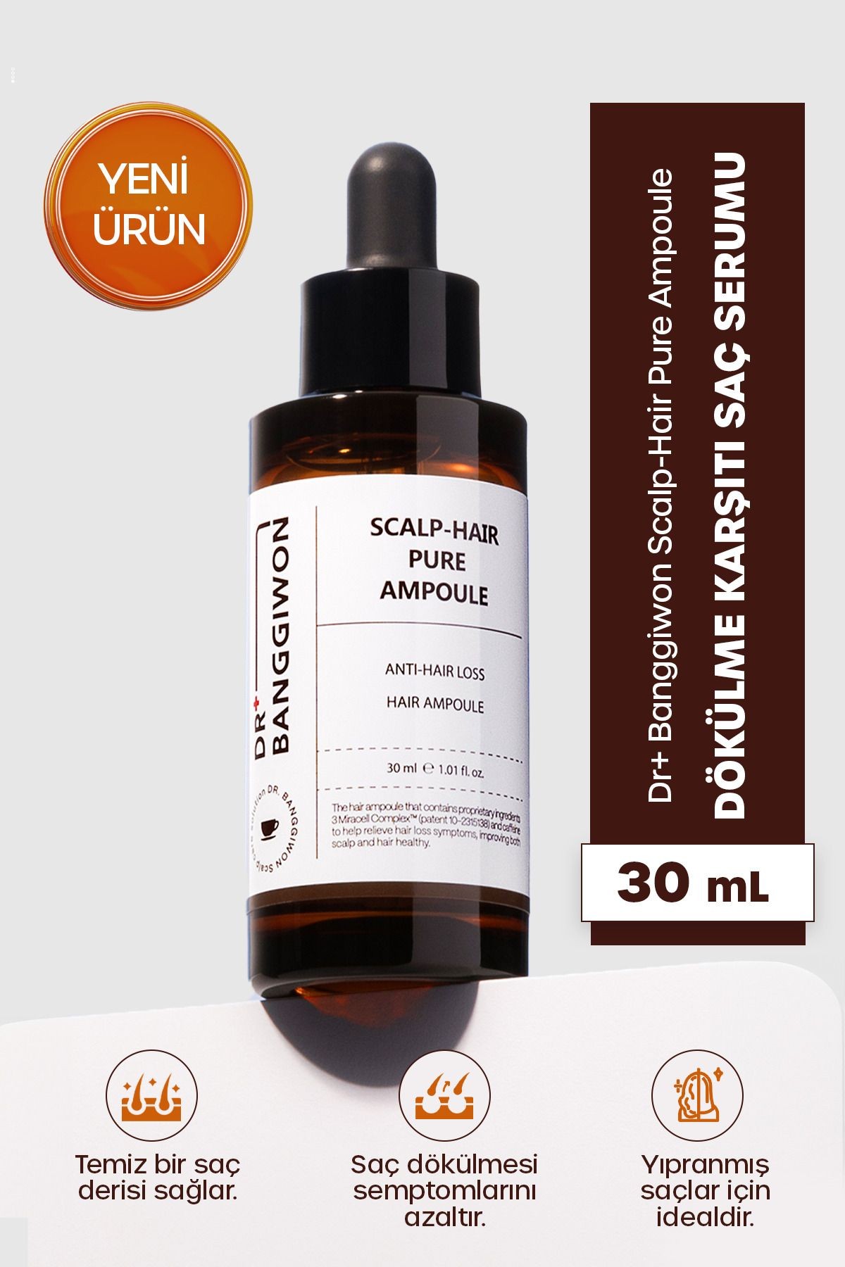 Saf Ampül Saç Serumu, Dökülme Karşıtı, Scalp Hair Pure Ampoule 30 Ml