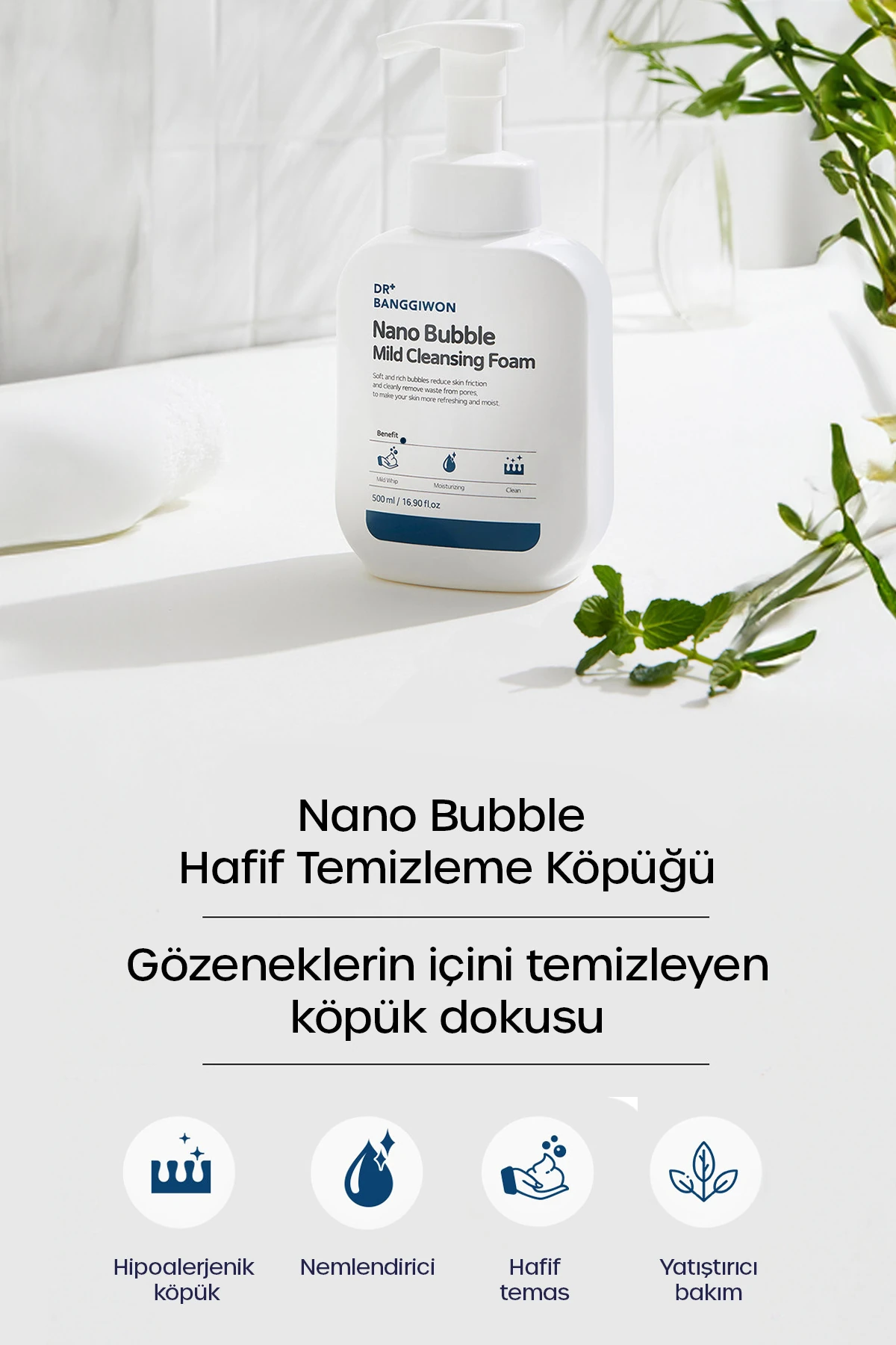 Gözenek Arındırıcı, Derinlemesine Temizlik Ve Ferahlatıcı Etki Kabarcık Yüz Temizleme Köpüğü 500 Ml