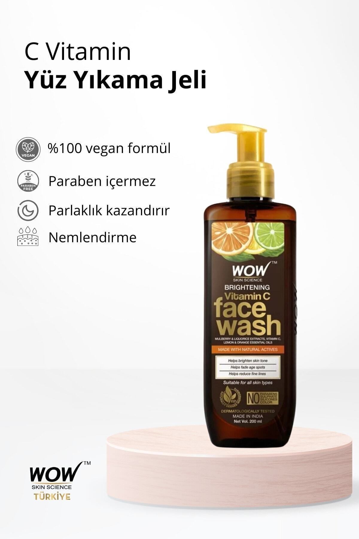C Vitamin Yüz Yıkama Jeli-%98,7doğal Içerik-aydınlatıcı, Derin Temizlik, Cilt Pürüzsüzleştirme 200ml