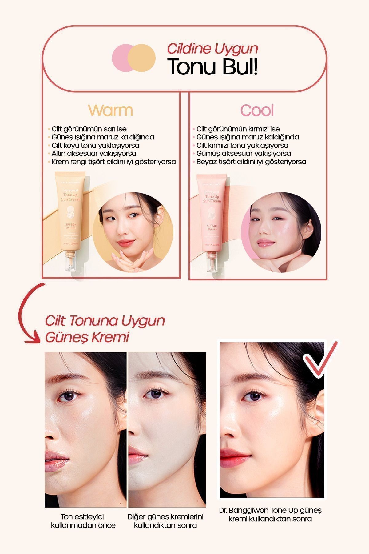 Bej02 Eşitleyici Aydınlatıcı Güneş Kremi 50ml Pürüzsüz Tonlayıcı Tone Up Uv Protection Spf50 Pa