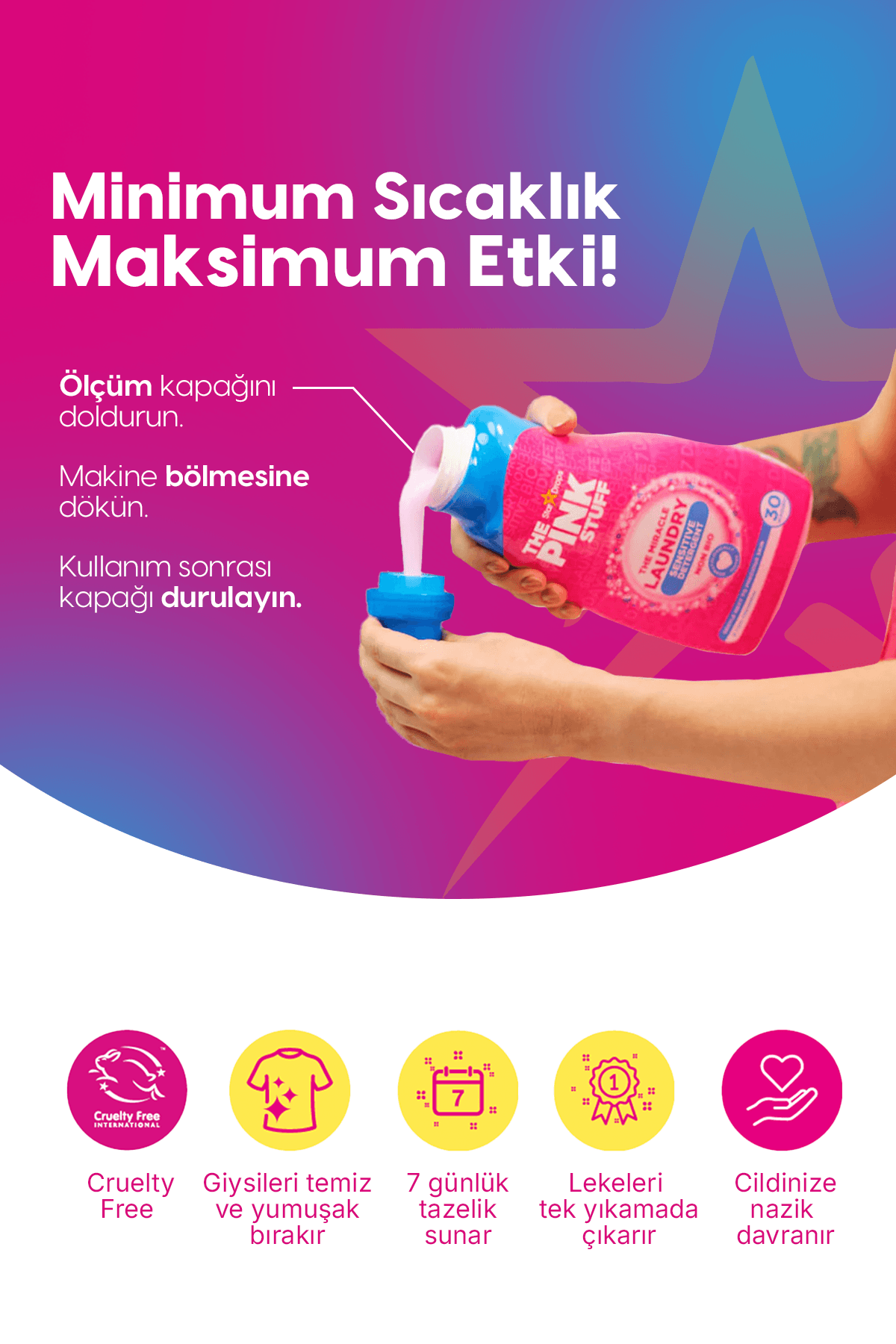 Mucizevi Non Bio Sıvı Çamaşır Yıkama Deterjanı 960 Ml