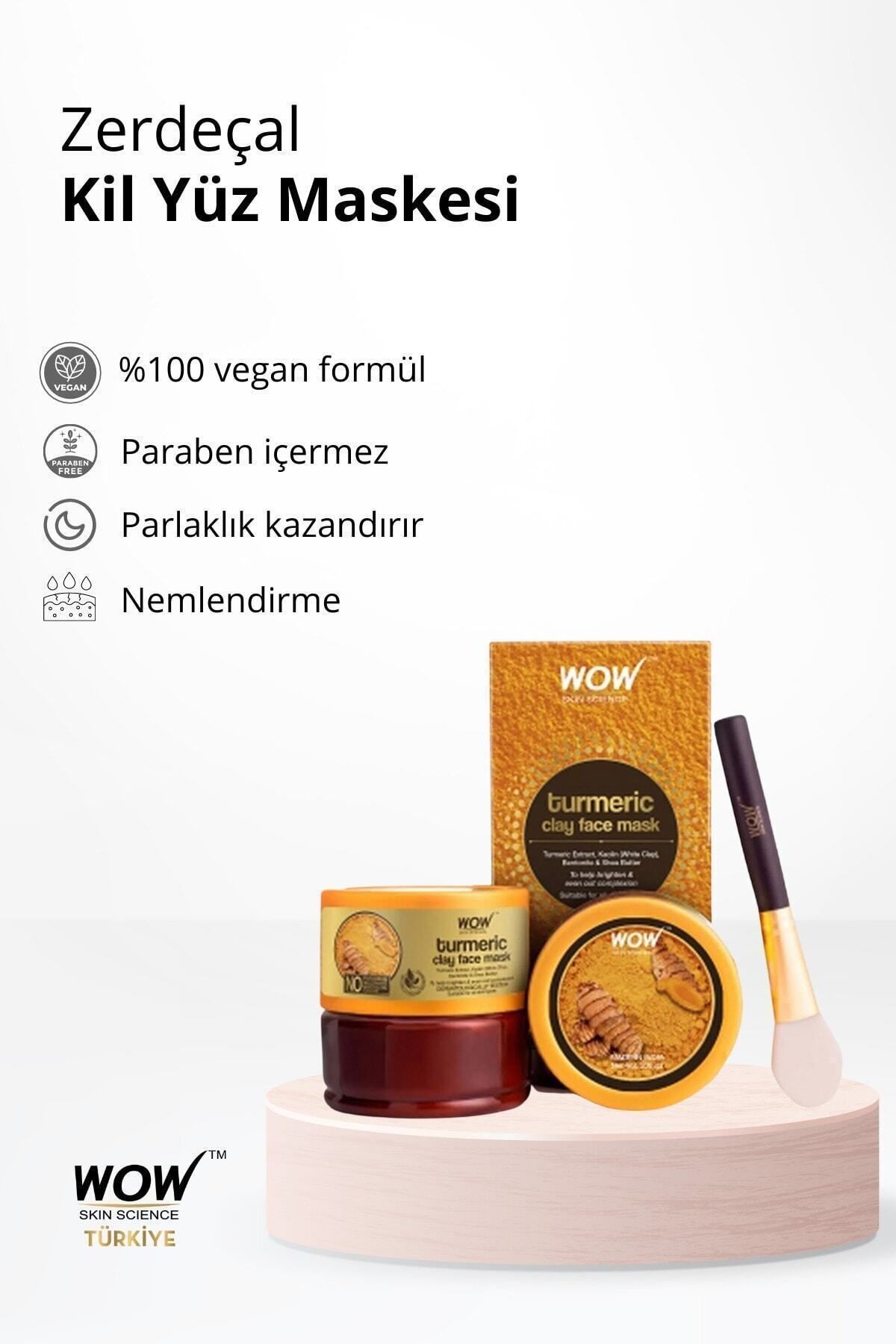 Zerdeçal Kil Yüz Maskesi-doğal Içerik-cildi Aydınlatır Ve Eşitler (paraben,sülfat,içermez)200ml
