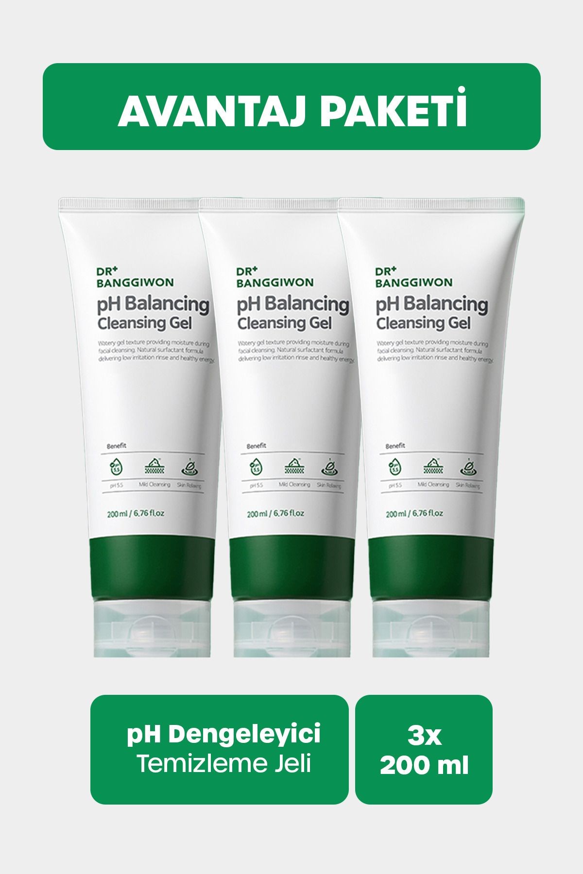 Ph 5,5 Dengeleyici Yüz Temizleme Jeli Ph 5,5 Balancing Cleansing Gel 3x200 ml