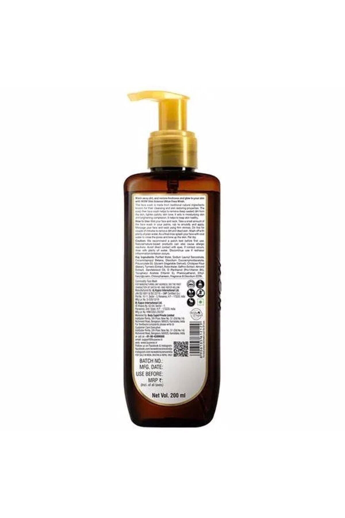 Ubtan Yüz Yıkama Jeli-nohut Unu, Zerdeçal, Safran, Bademözü, Gül Suyu, Sandalağacıyağı 200ml