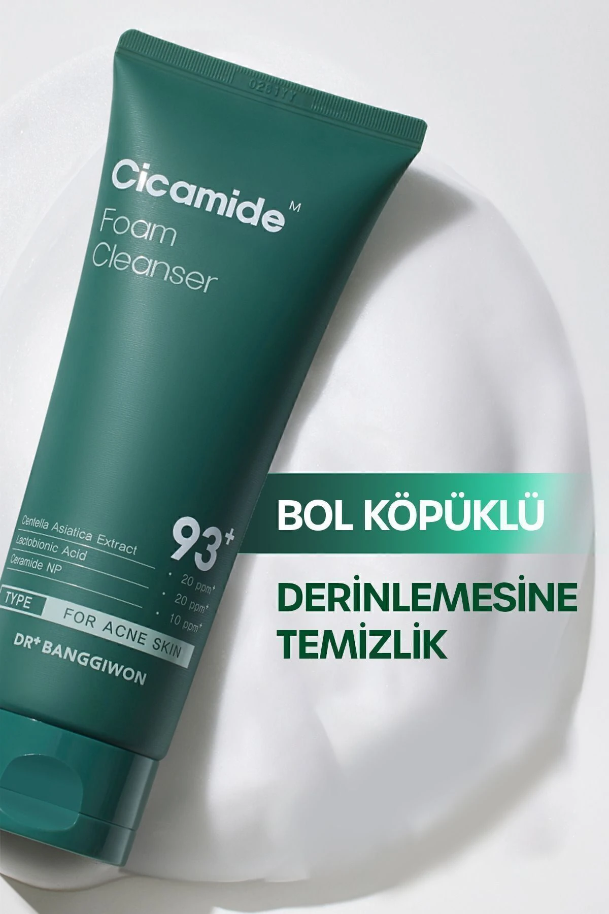 Cicamide Cilt Bariyerini Güçlendiren Yatıştırıcı ve Arındırıcı Yüz Temizleme Köpüğü (200 ml)