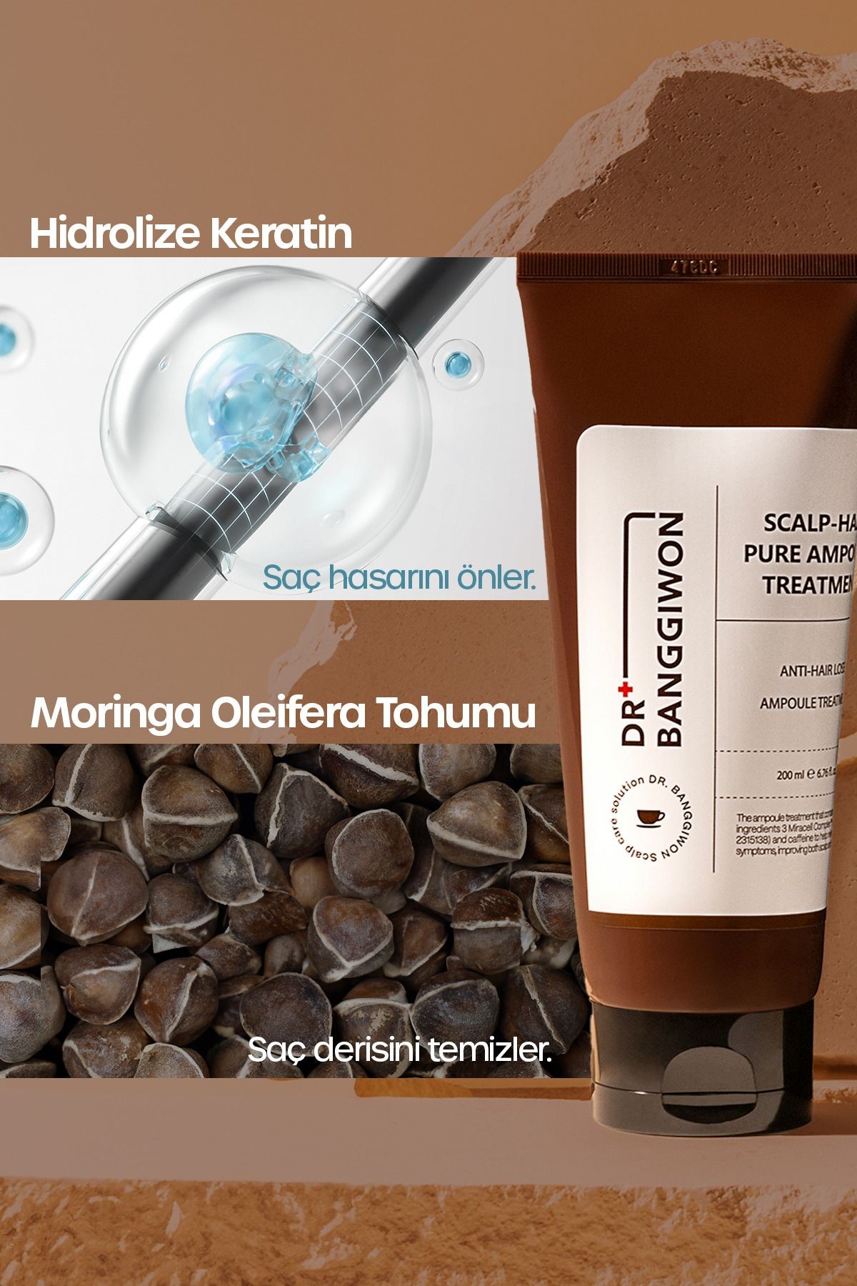 Yeniden Yapılandırıcı, Saf Ampül Treatment, Yoğun Hasarlı, Kırılgan Saçlar İçin 200 Ml