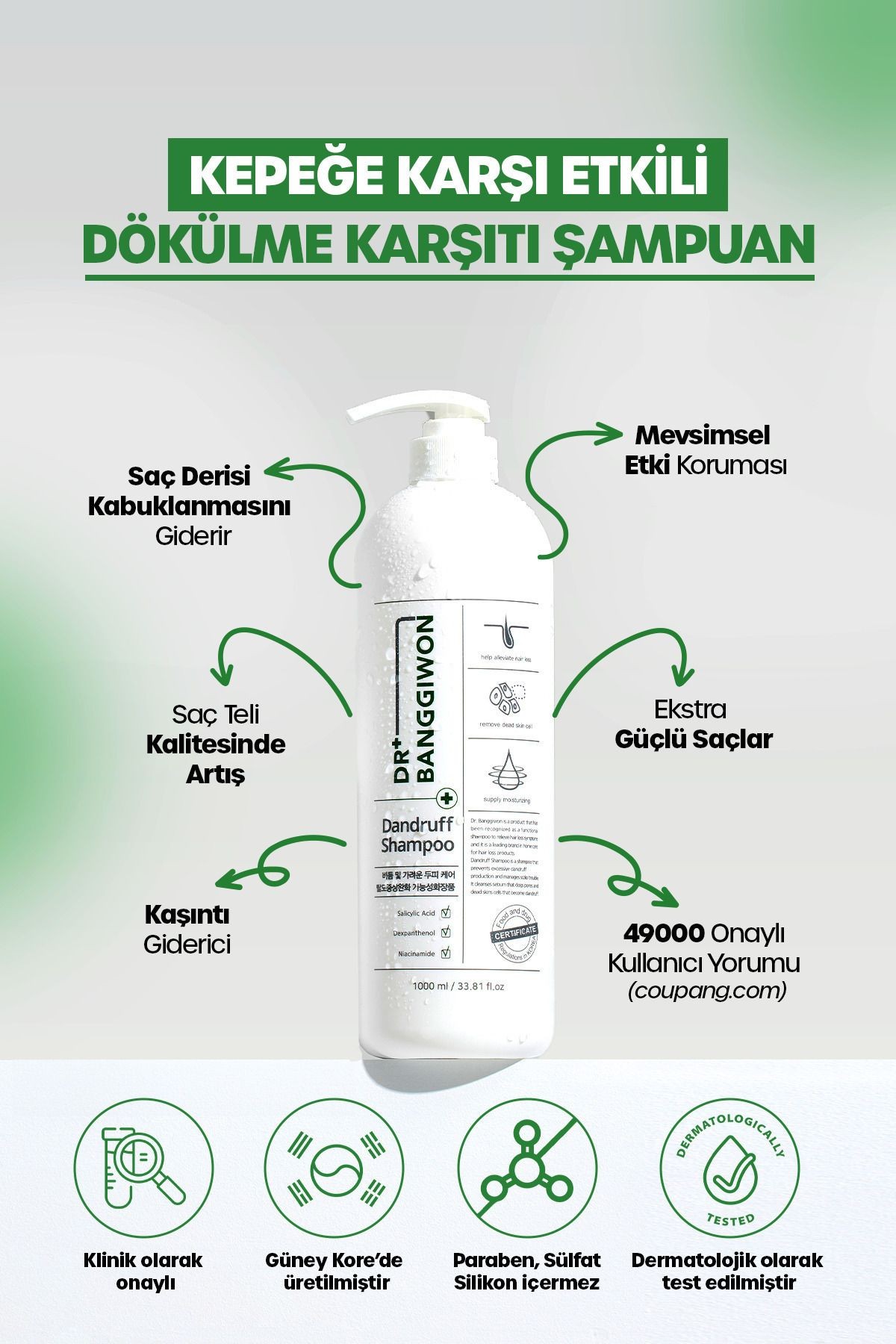 Clinical Kepek Ve Kaşıntılı Saç Derisi Bakım Şampuanı Anti Dandruff Shampoo 1000 ml