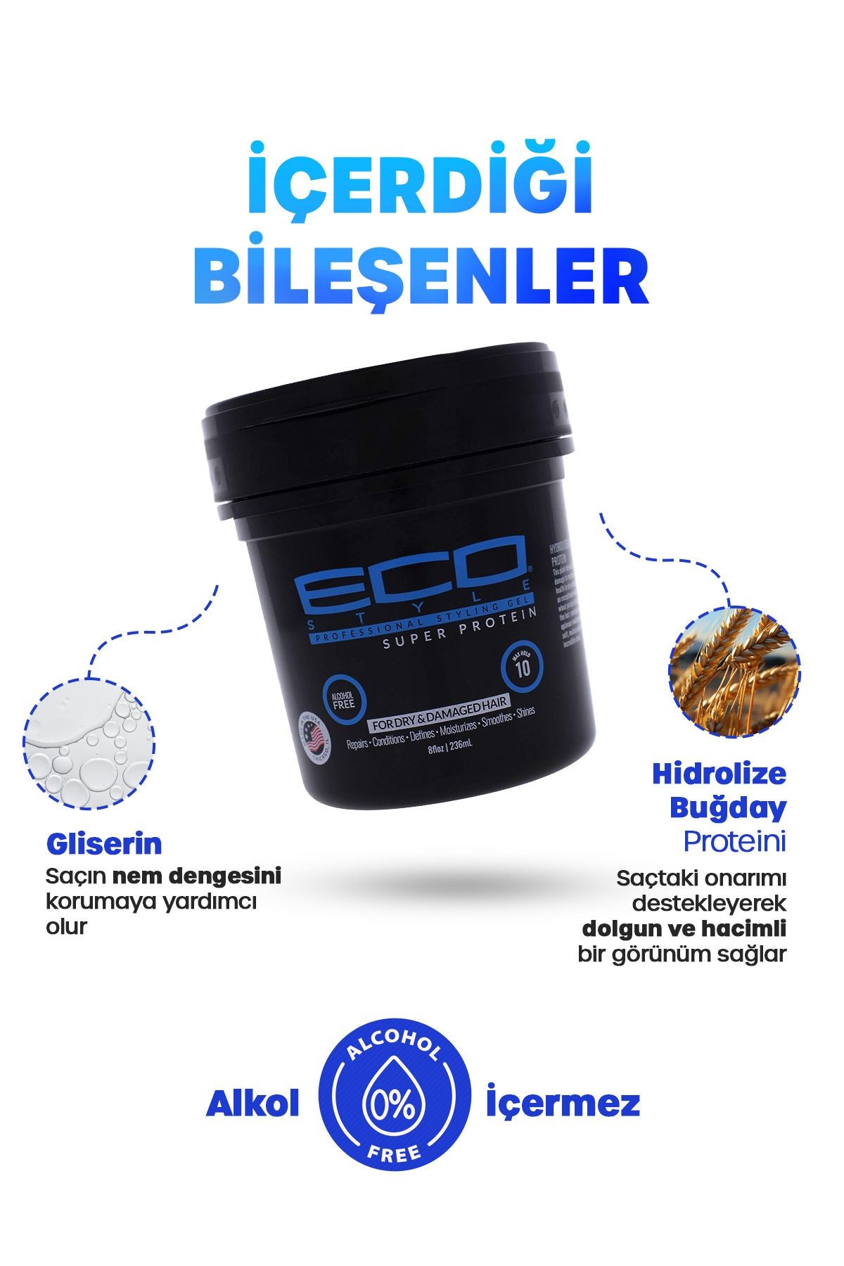 Super Protein, Şekillendirici Saç Jölesi, Maximum Tutuş 236 ml Styling Gel Max Hold