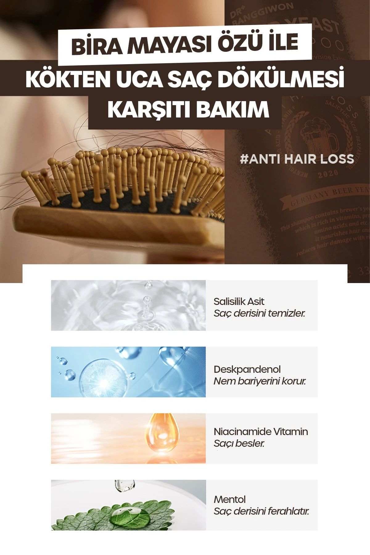 Premium Alman Bira Mayası Şampuanı 1000 ml