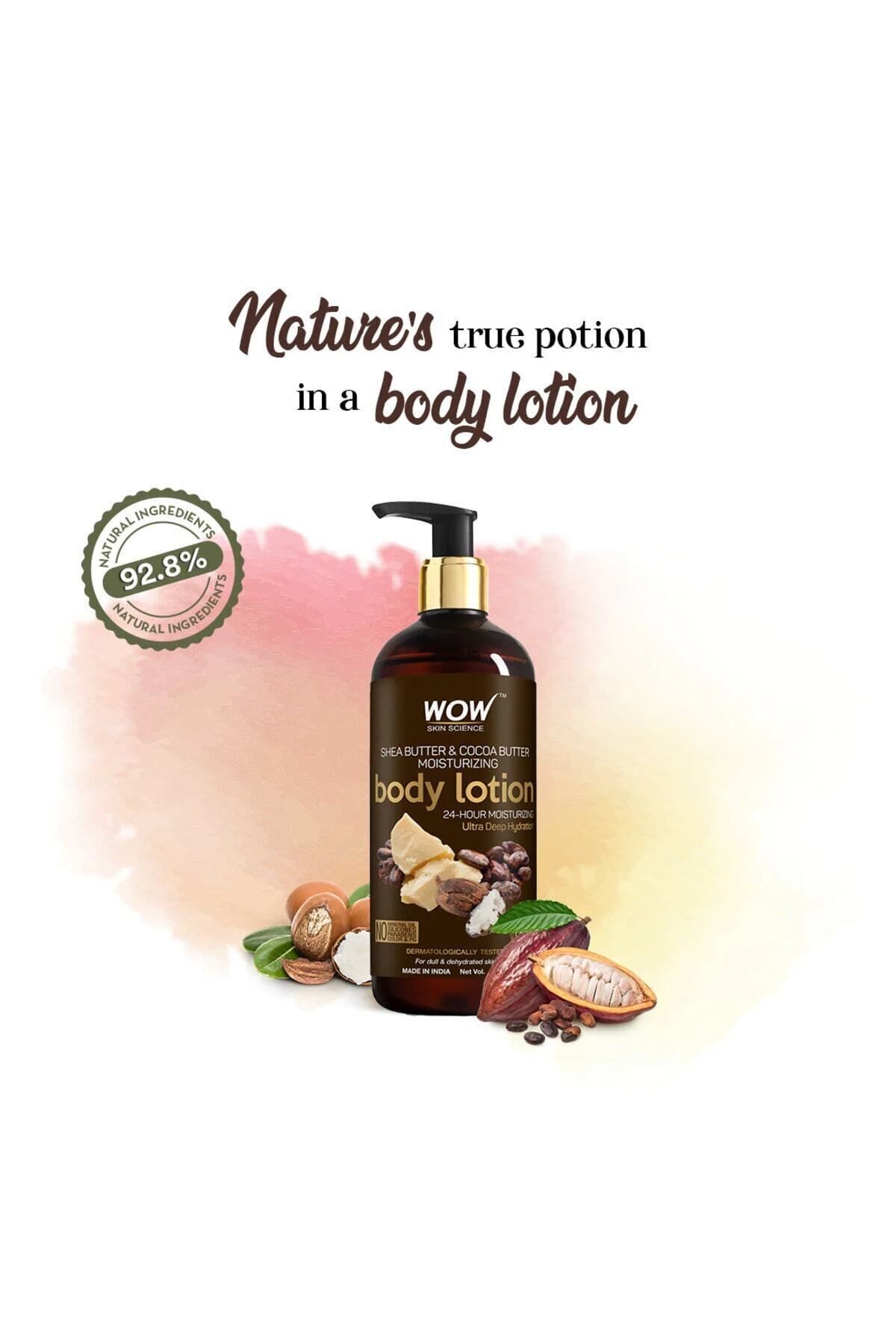 Shea Yağı Ve Kakao Yağı Nemlendirici Vücut Losyonu -%92,85 Doğal Içerik- Derin Nemlendirici  400ml
