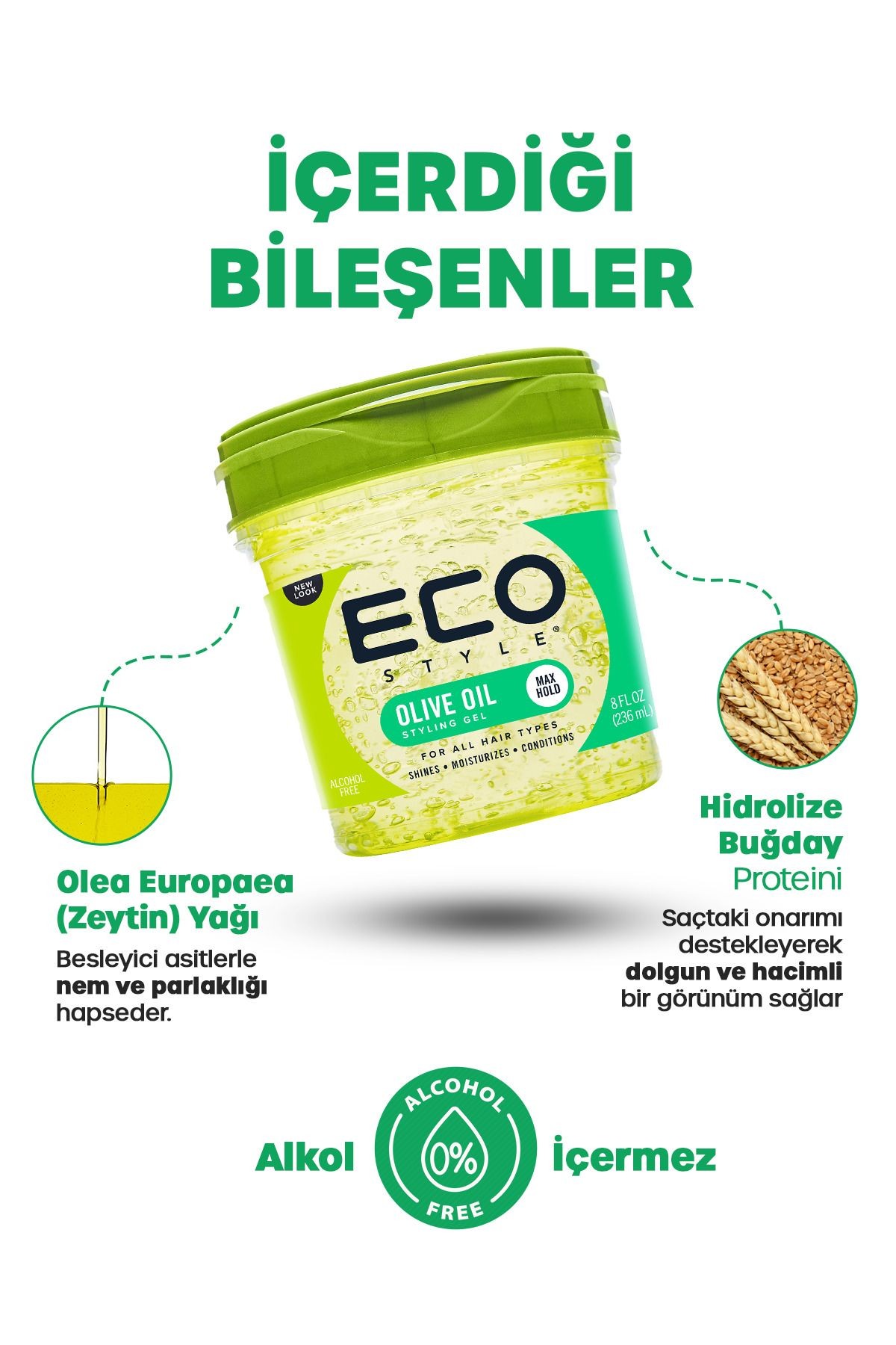 Zeytinyağı Besleyici Saç Jölesi Maximum Tutuş 3x236 Ml Olive Oil Styling Gel Max Hold