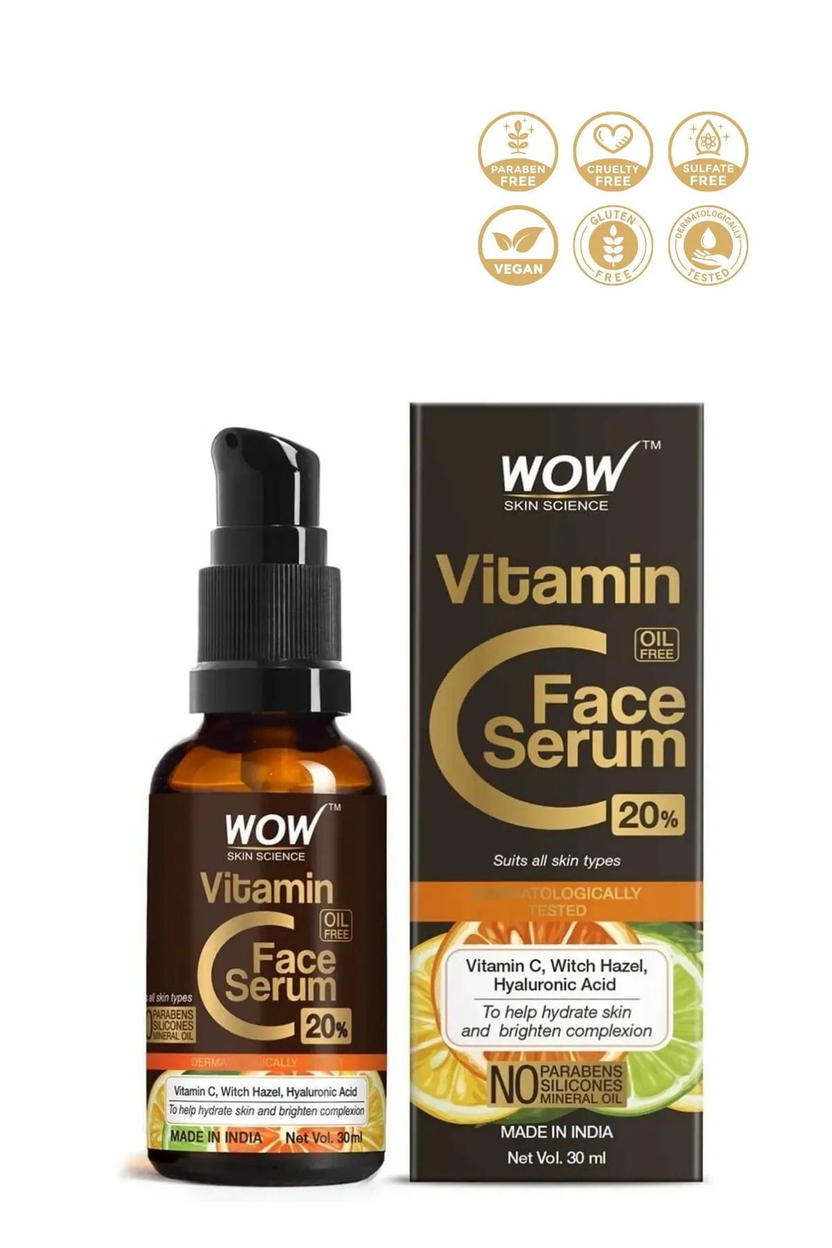 C Vitamini Cilt Serumu-%20 Saf C Vitamini-aydınlatıcı,güneş Hasarı, Cilt Onarımı, Koyu Lekeler, 30ml