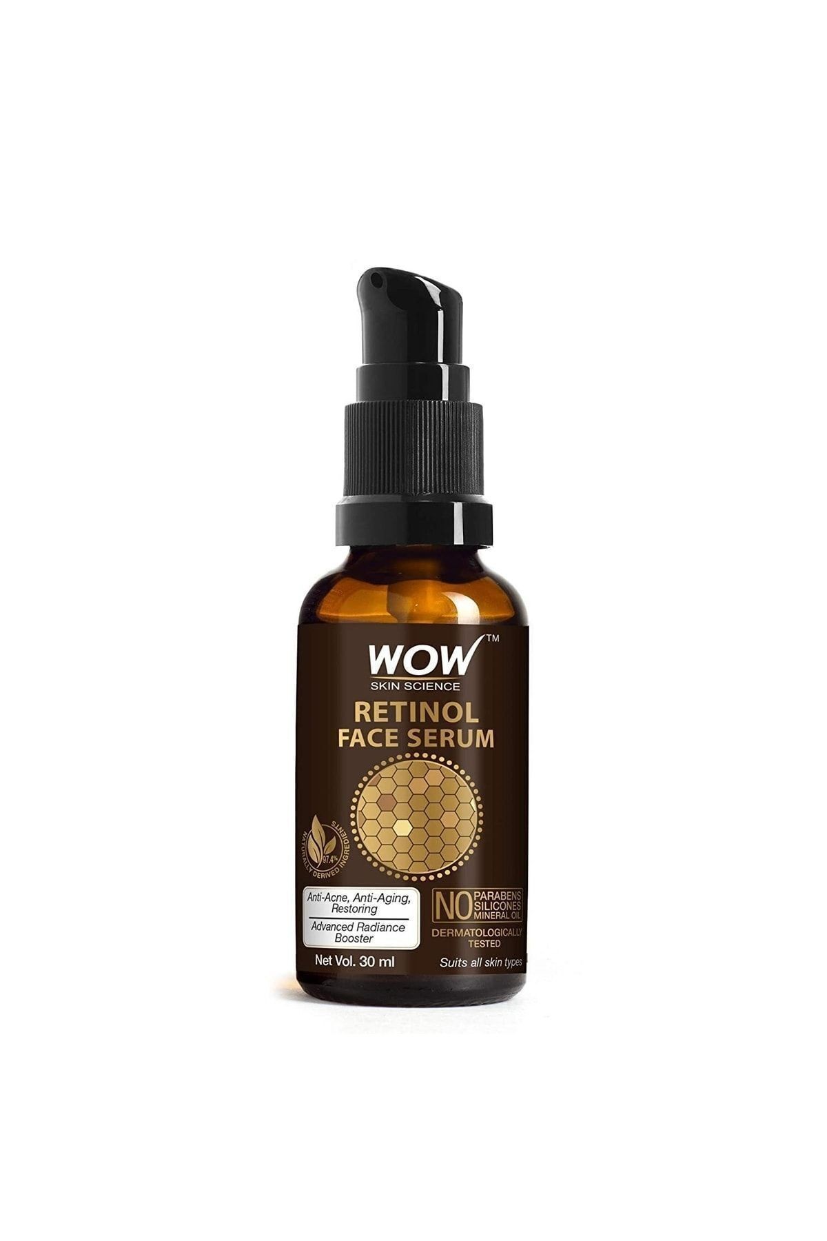 Retinol Serum %97,4 Doğal Içerik Yağsız Cilt Dolgunlaştırıcı Akne Karşıtı Yaşlanma Karşıtı 30 ml