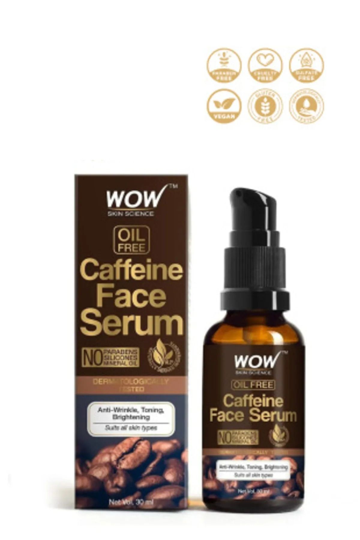 Kafeinli Cilt Serumu %98,2 Doğal Içerik-hızlı Emilir-yağsız-yaşlanma Karşıtı,kırışıklık Karşıtı 30ml