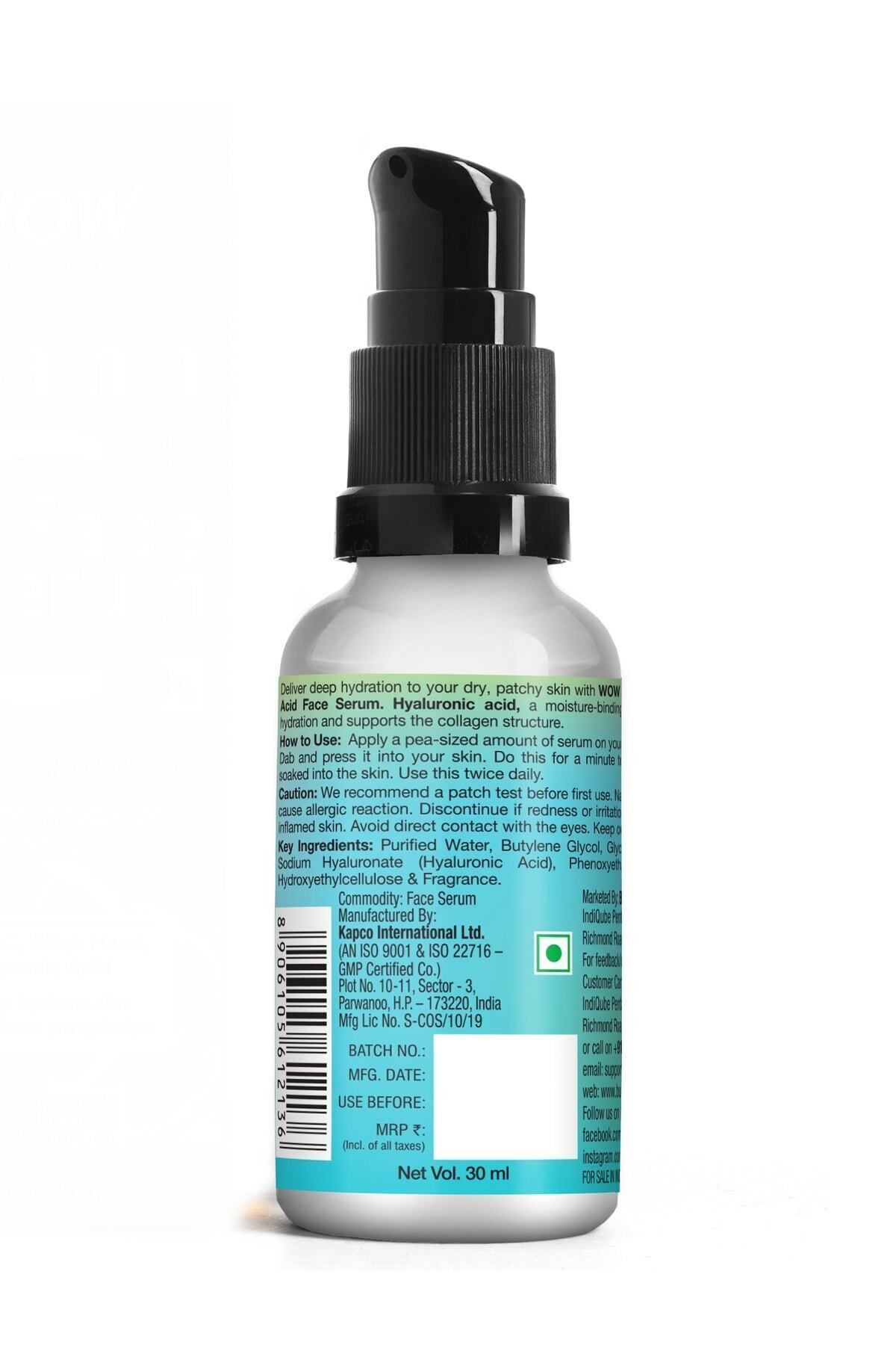 Hyaluronik Asit Nemlendirici Yüz Serumu %98,5 Doğal Içerik -kuru Ciltleri Yatıştırıcı Ve Onarıcı30ml