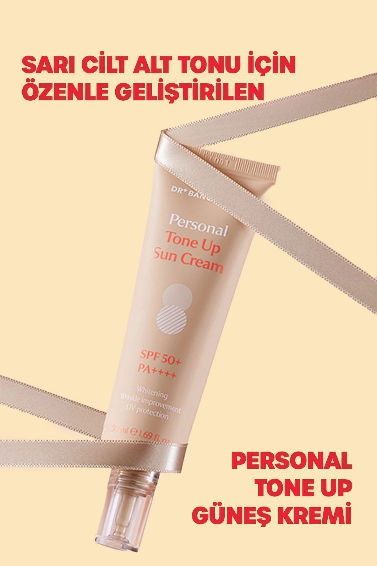 Bej02 Eşitleyici Aydınlatıcı Güneş Kremi, Pürüzsüz Tonlayıcı 50 ml Tone Up Uv Protection Spf50 Pa+++