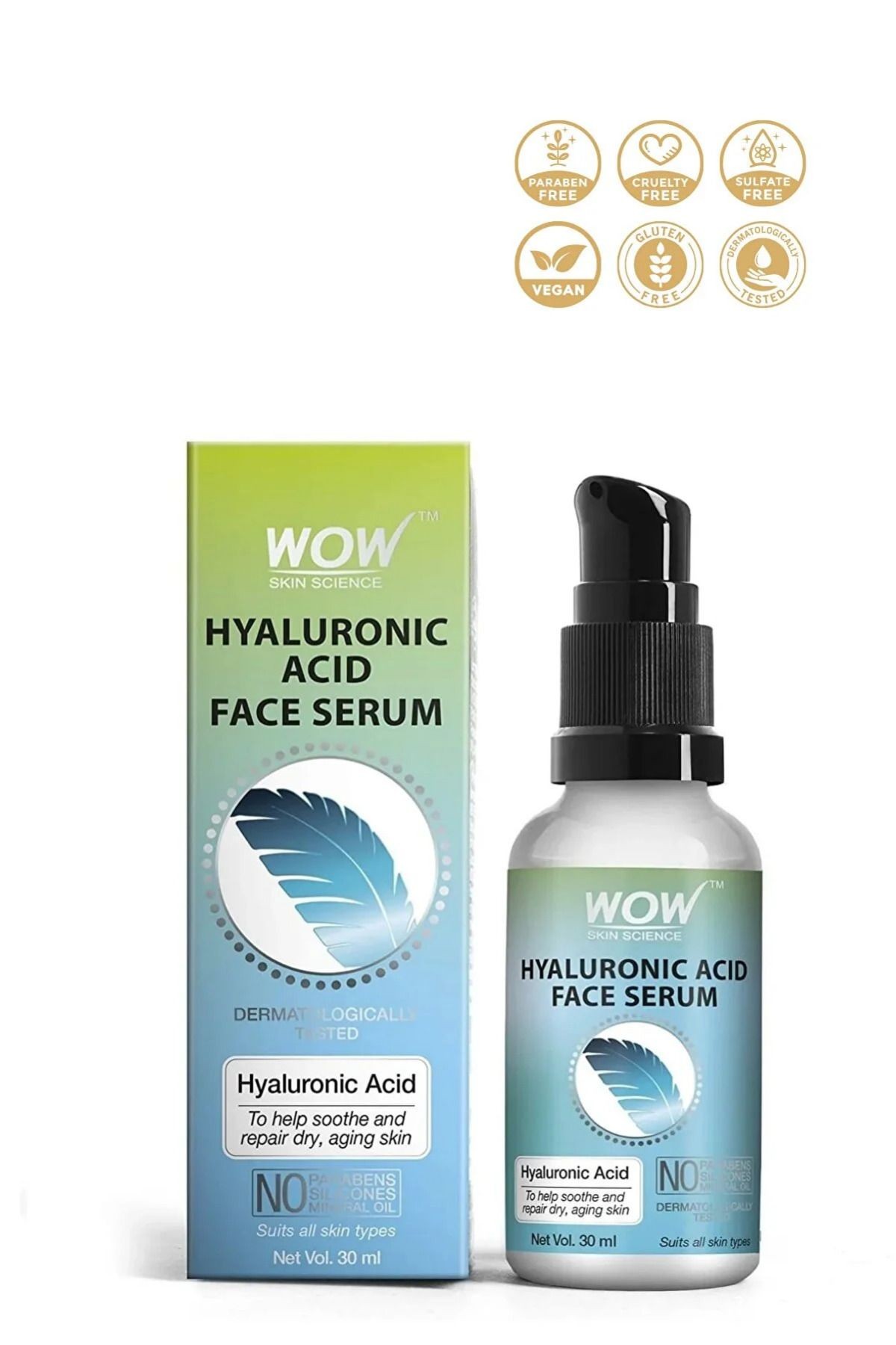 Hyaluronik Asit Nemlendirici Yüz Serumu %98,5 Doğal Içerik -kuru Ciltleri Yatıştırıcı Ve Onarıcı30ml