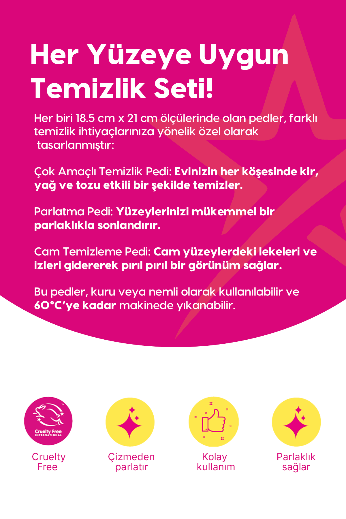 Mucizevi Mikrofiber Bez Koleksiyonu 3'lü Paket-Cam/Çok Amaçlı/Parlaklık