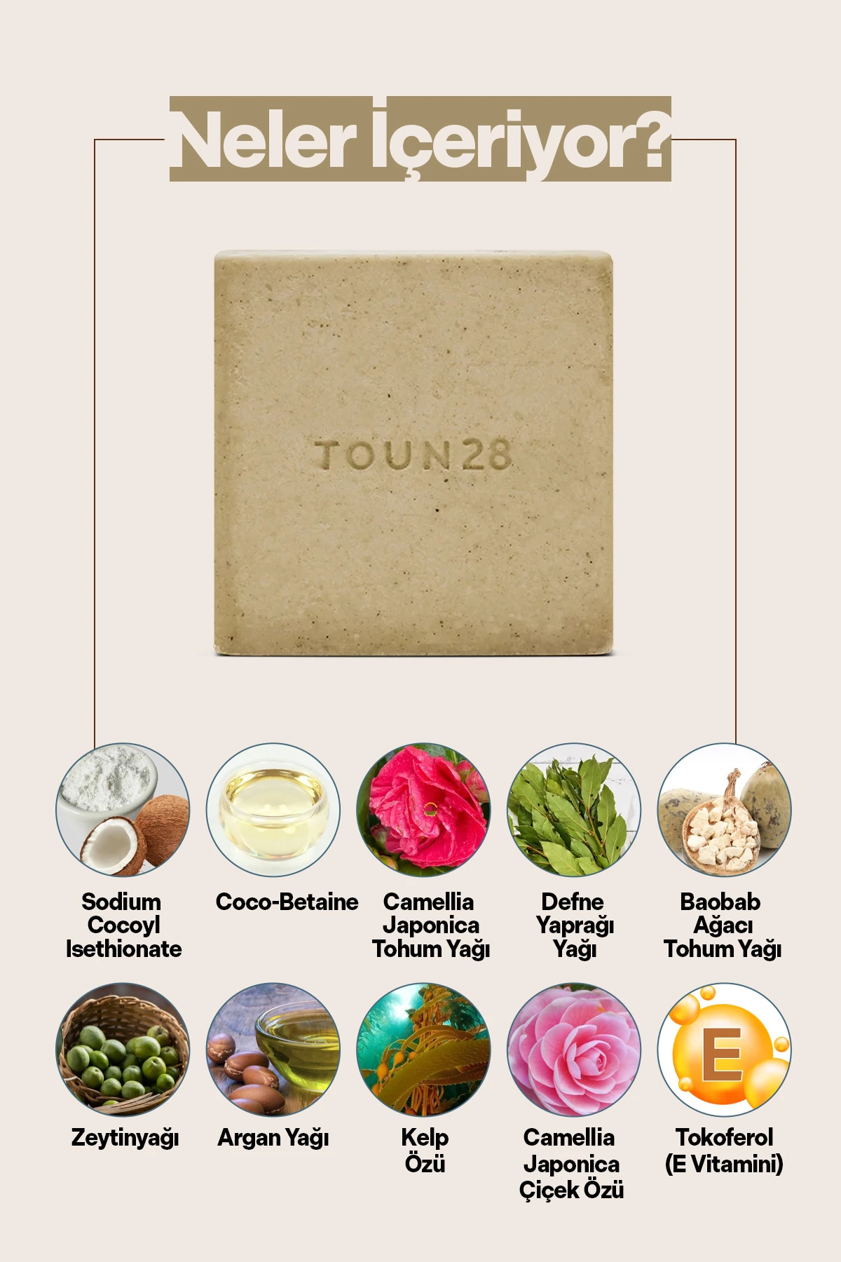 S19p Parfümlü Baobab Tohumu Yağı Katı Şampuan Bar – Nemlendirici & Ph Dengeleyici