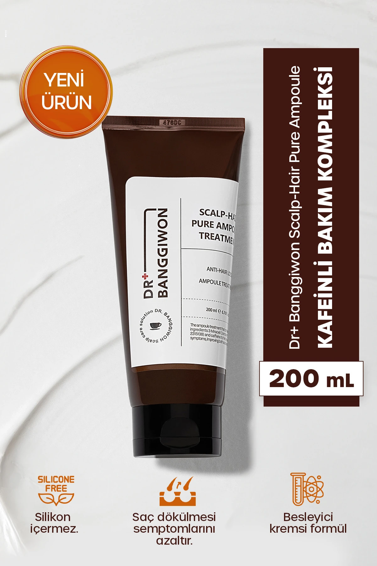 Caffeine Ampoule Saç Bakım Serisi – Şampuan, Treatment Krem ve Saç Serumu (Komple Bakım Seti)