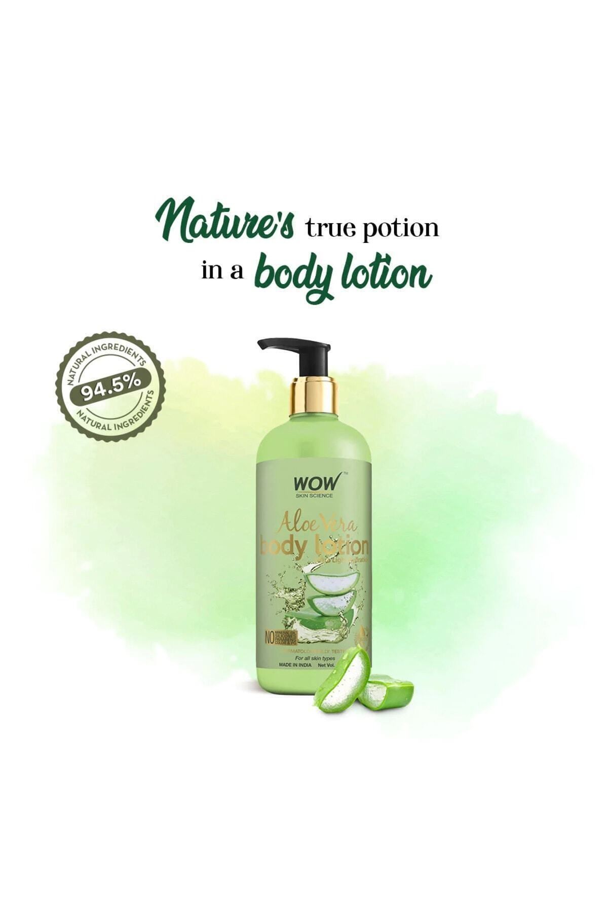 Aloe Vera Vücut Losyonu-%94,5 Doğal Içerik-ultra Hafif Nemlendirici 400ml