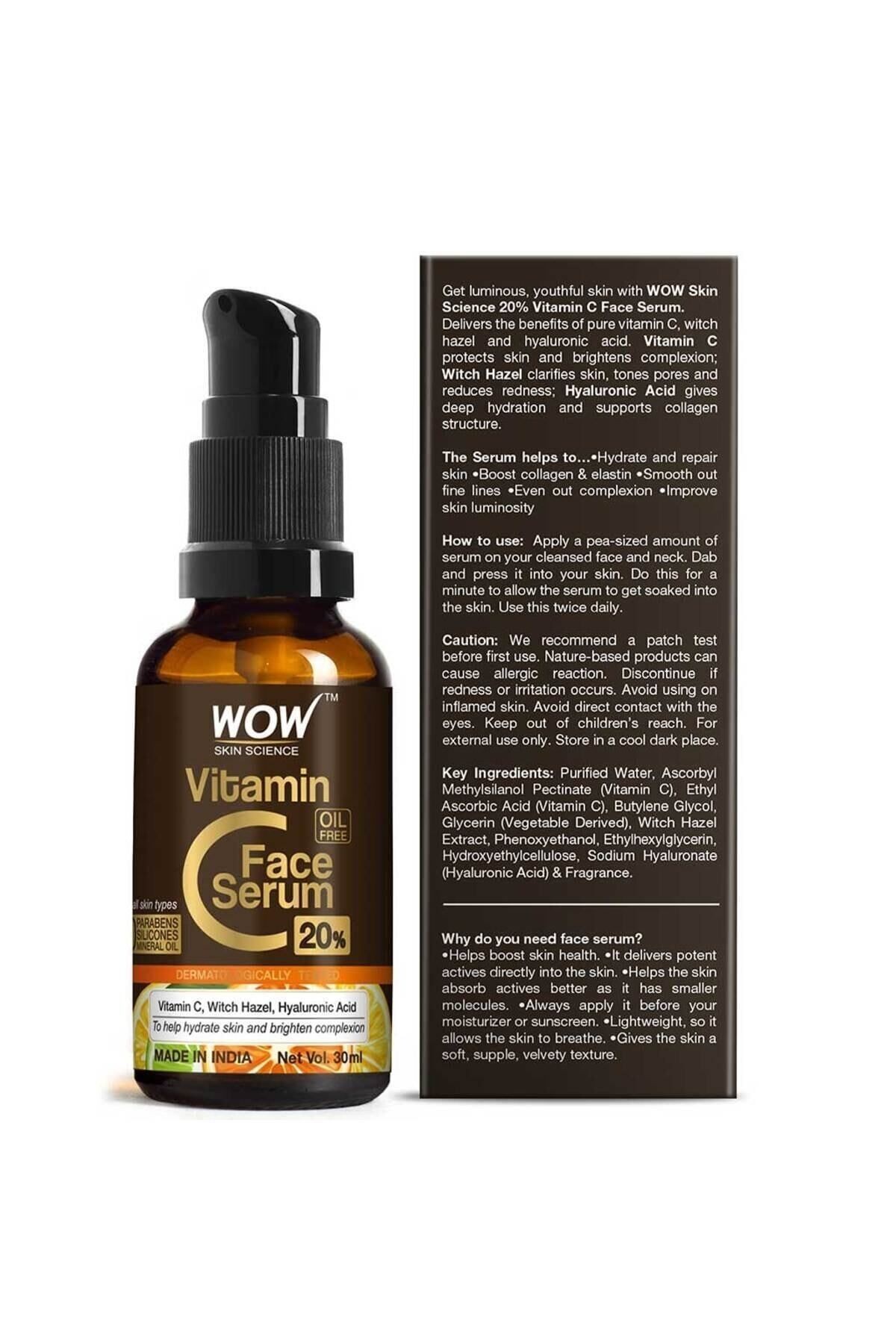 C Vitamini Cilt Serumu-%20 Saf C Vitamini-aydınlatıcı,güneş Hasarı, Cilt Onarımı, Koyu Lekeler, 30ml