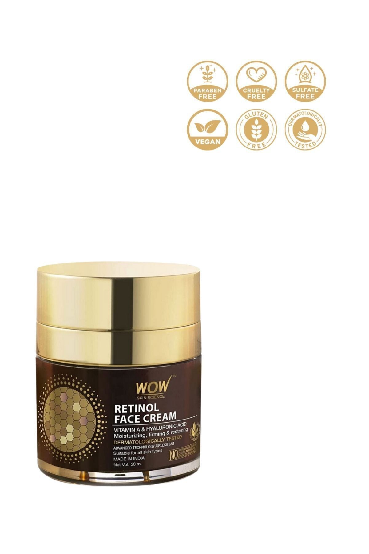 Retinol Cilt Kremi Tüm Cilt Tipleri Için %93,25 Doğal Içerik-makyaj Altı Için Uygundur. Yağsız 50ml