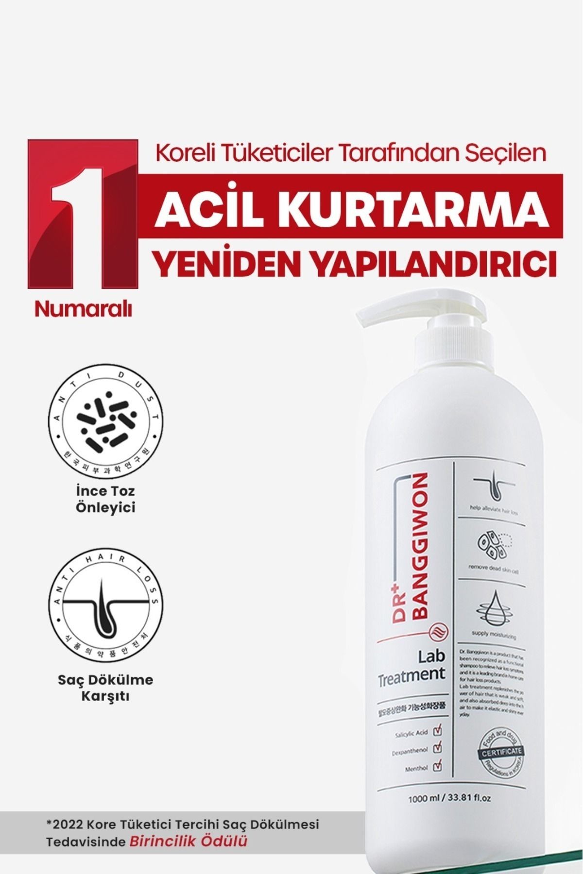 Lab Treatment Yeniden Yapılandırıcı, 7 Tip Protein Içeren Yoğun Hasarlı Ve Yıpranmış Saçlar 1000 ml