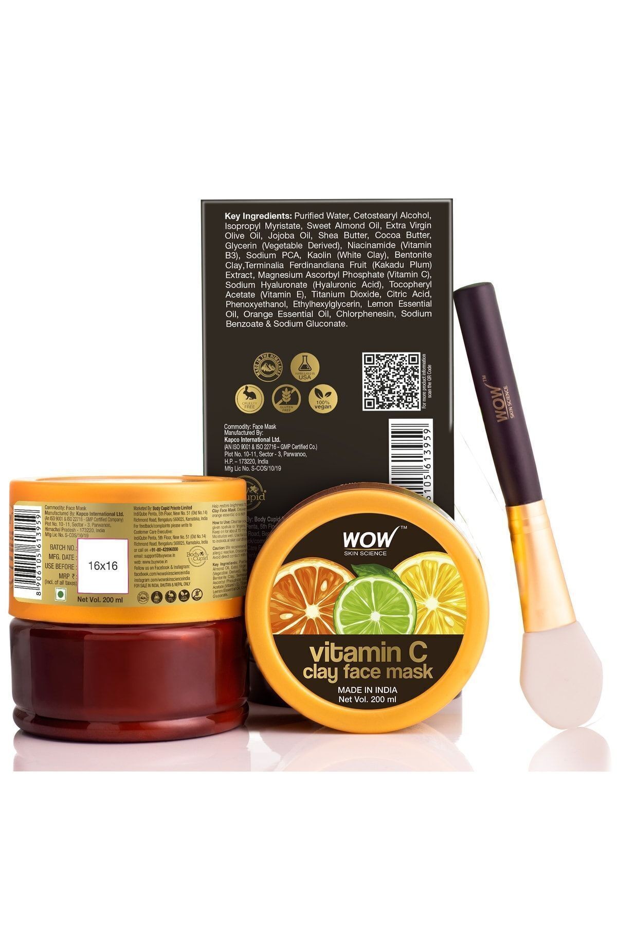 C Vitamin Kil Yüz Maskesi-%92,1 Doğal Içerik-kakadu Erik, Limon Portakal Yağları, Jojoba Yağı 200ml