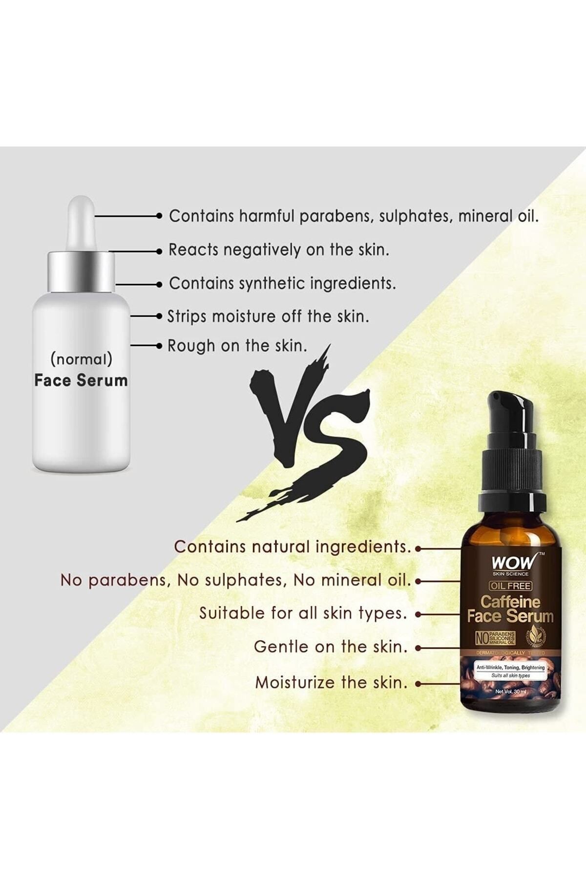 Kafeinli Cilt Serumu %98,2 Doğal Içerik-hızlı Emilir-yağsız-yaşlanma Karşıtı,kırışıklık Karşıtı 30ml