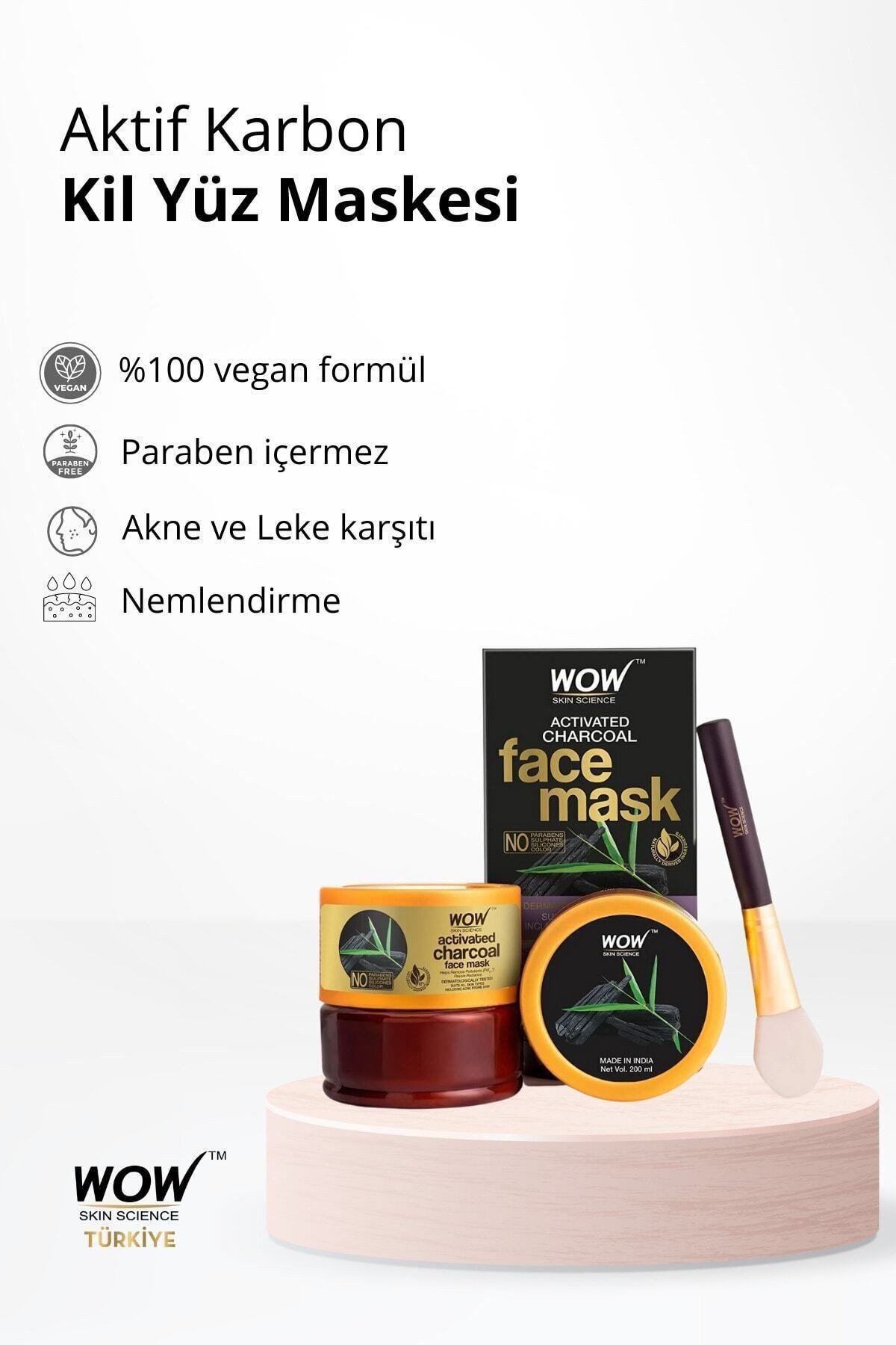Aktif Kömür Yüz Maskesi-%97 Doğal Içerik-siyah Nokta Ve Akne Karşıtı, Gözenek Küçültücü 200 Ml
