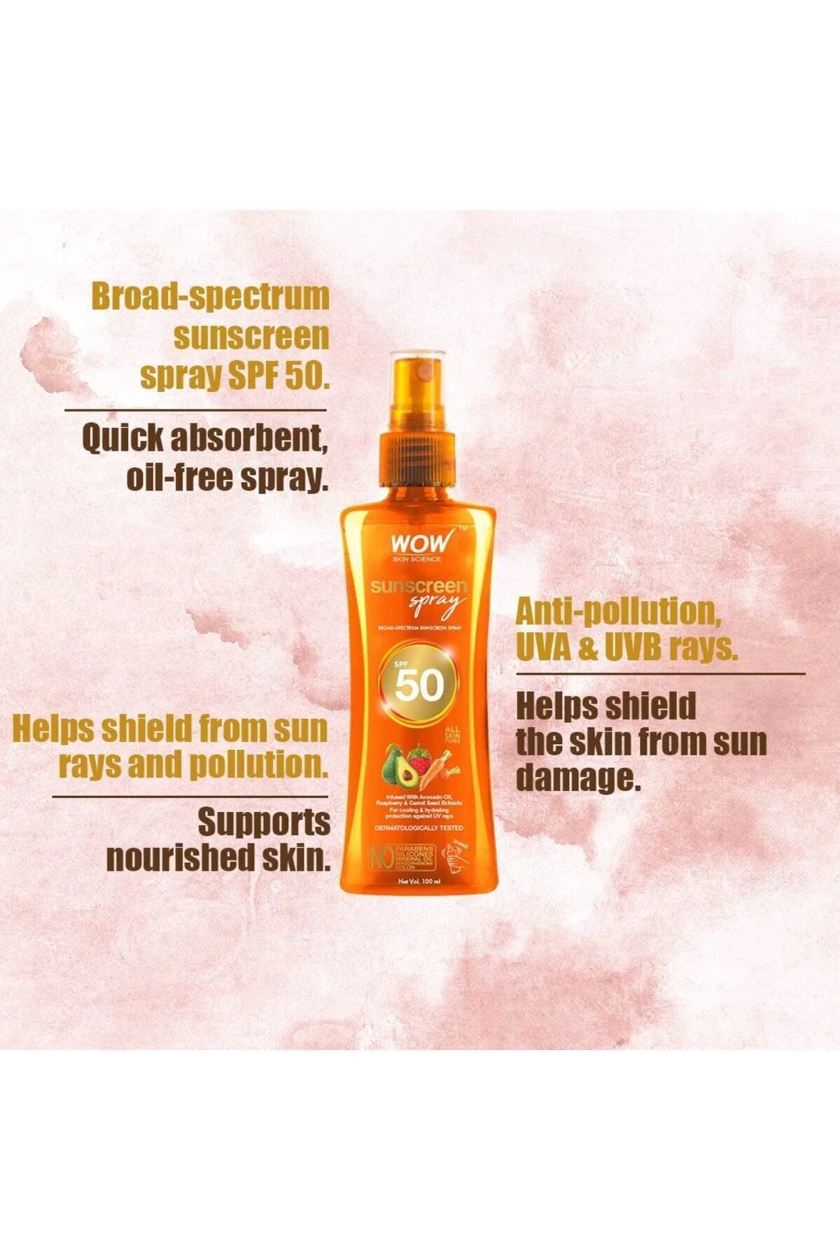 Güneş Koruyucu Sprey Spf 50-doğal Içerikli-su Bazlı, Makyaj Altı Kullanıma Uygundur Su Geçirmez100ml