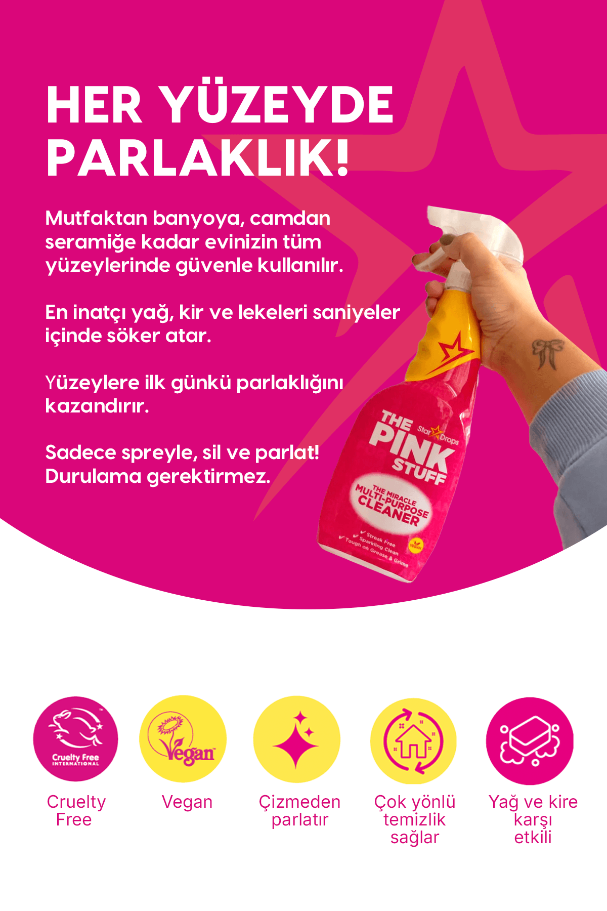Pink Stuff Mucizevi Çok Amaçlı Temizleme Spreyi 750 ml