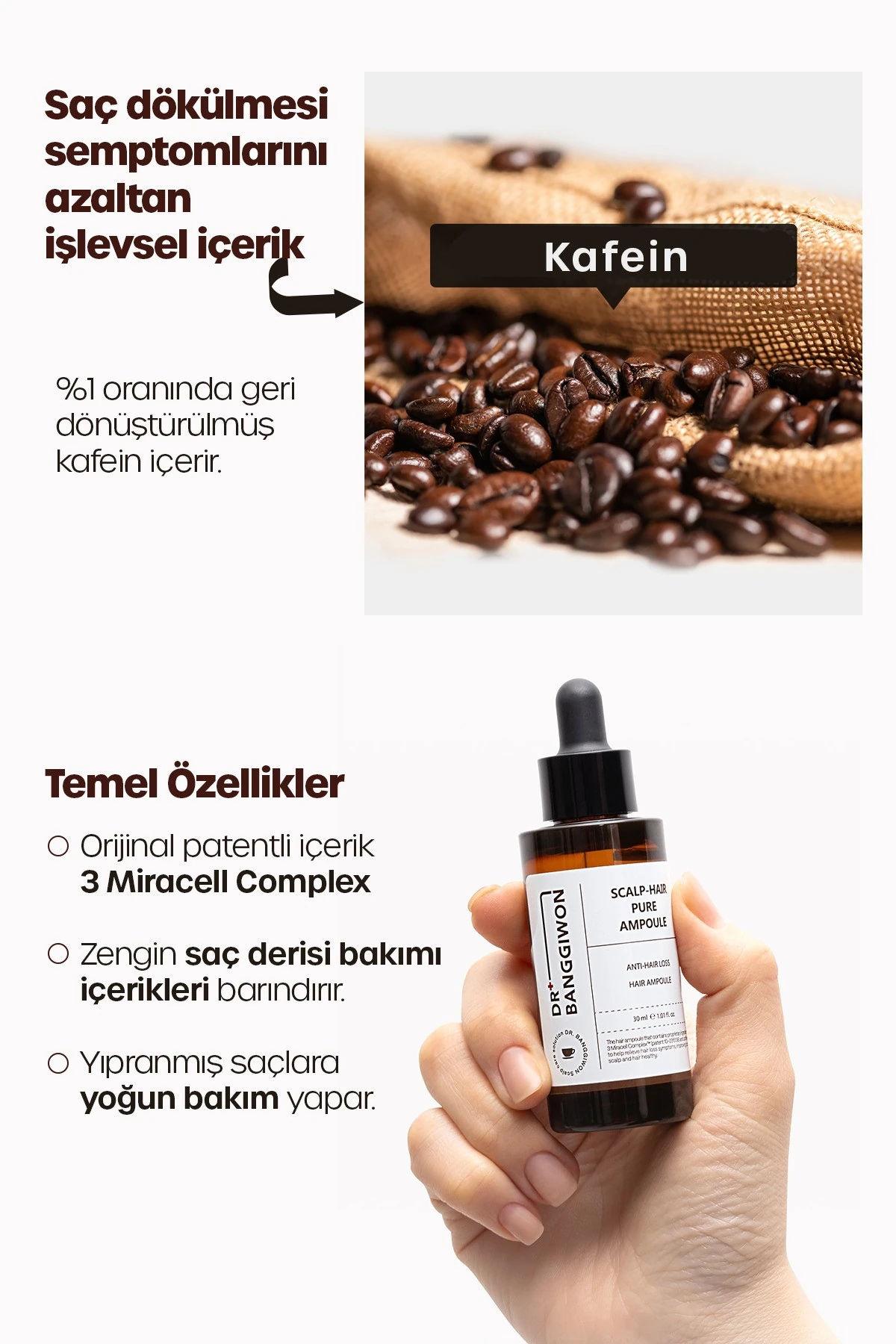 Ampoule Saç Serumu Dökülme Karşıtı Yoğun Onarıcı Scalp Hair Pure Ampoule 30 Ml