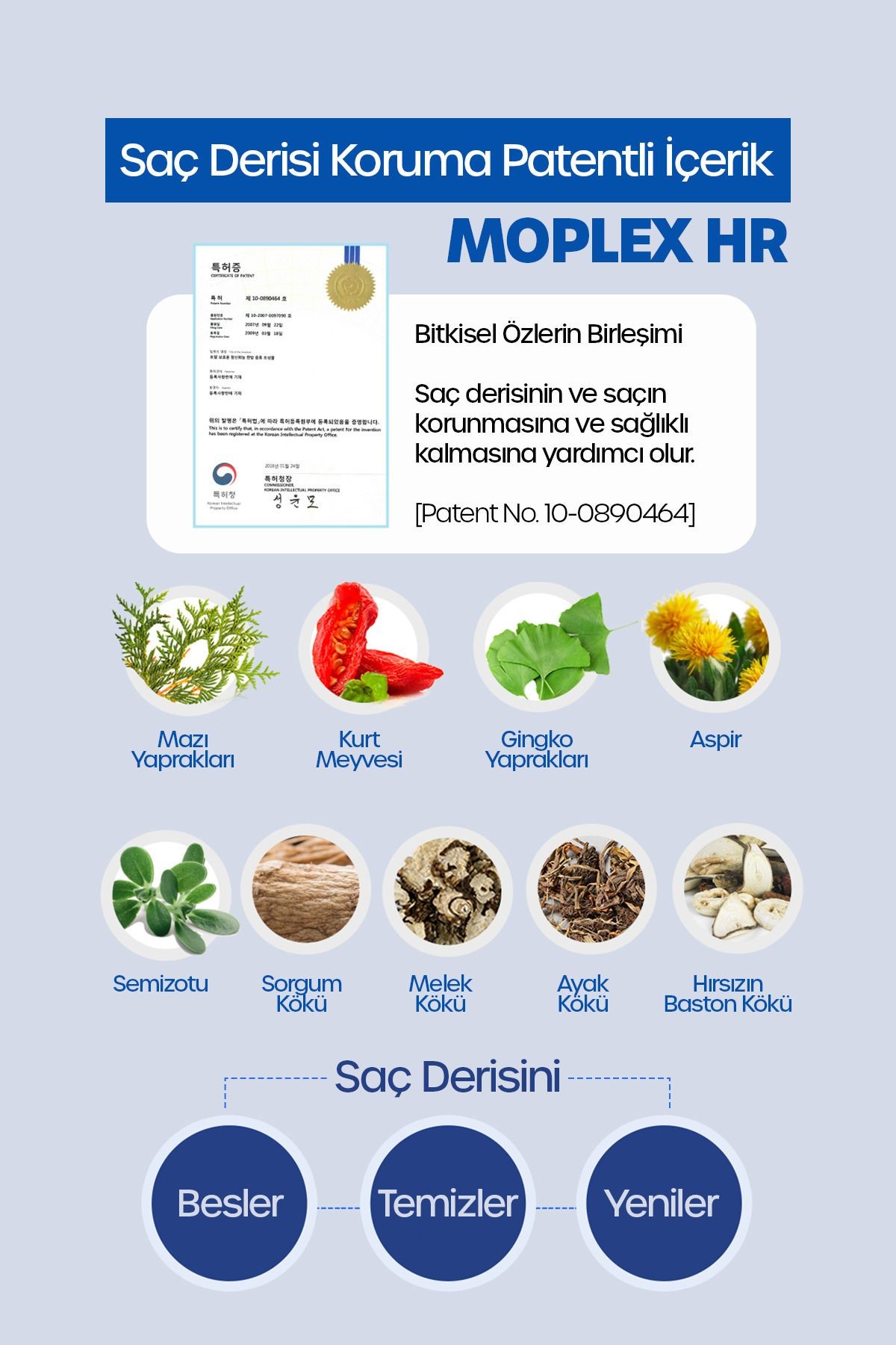 Lab Dökülme Karşıtı Bakım Şampuanı Saç Uzamasını Destekleyen 17 Tip Amino Asit 3x1000 Ml