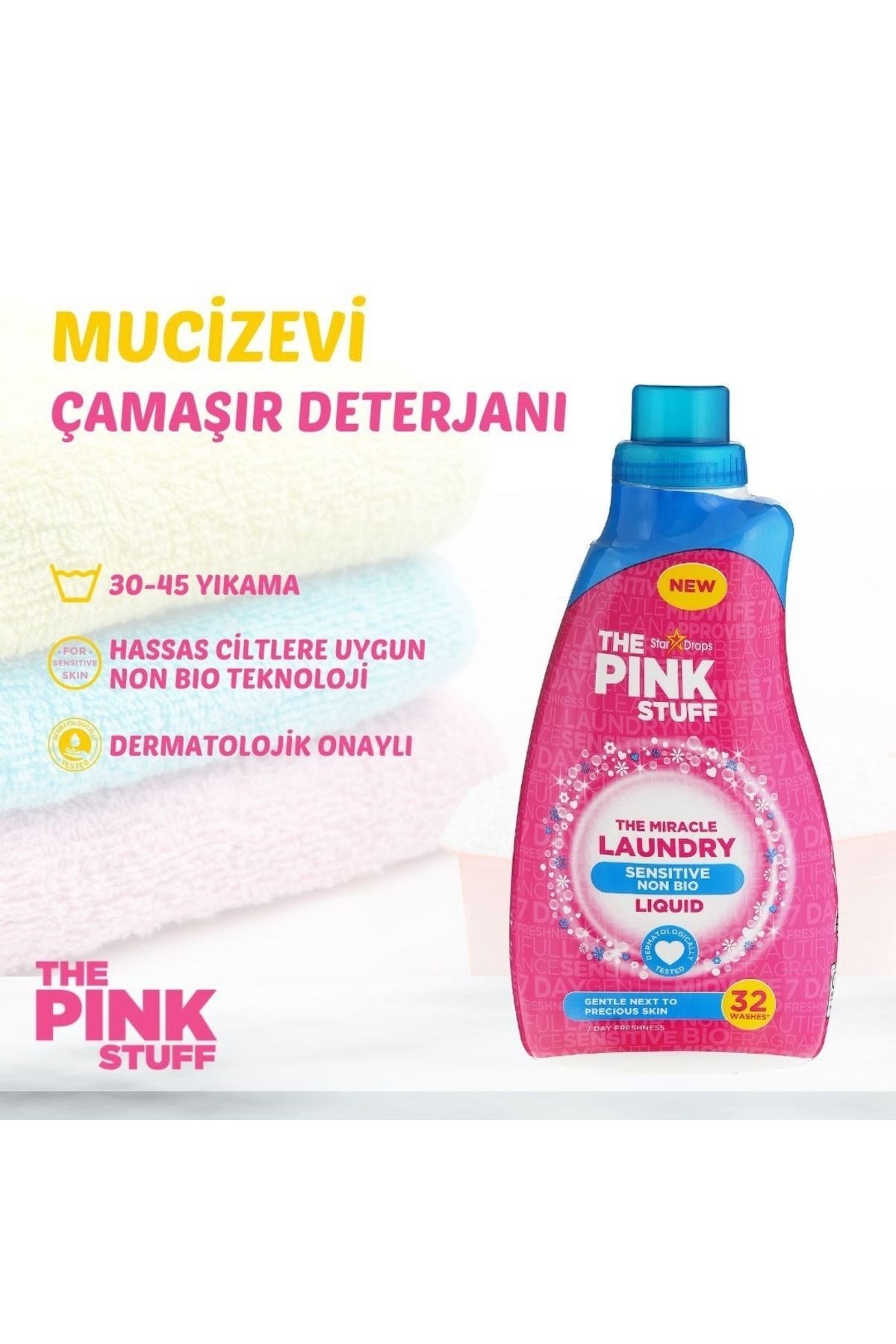Mucizevi Non Bio Sıvı Çamaşır Yıkama Deterjanı 960 Ml