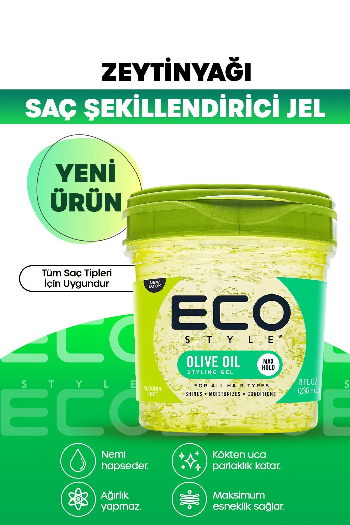 Zeytinyağı Besleyici, Şekillendirici Saç Jölesi, Maximum Tutuş 236 ml Olive Oil Styling Gel Max Hold