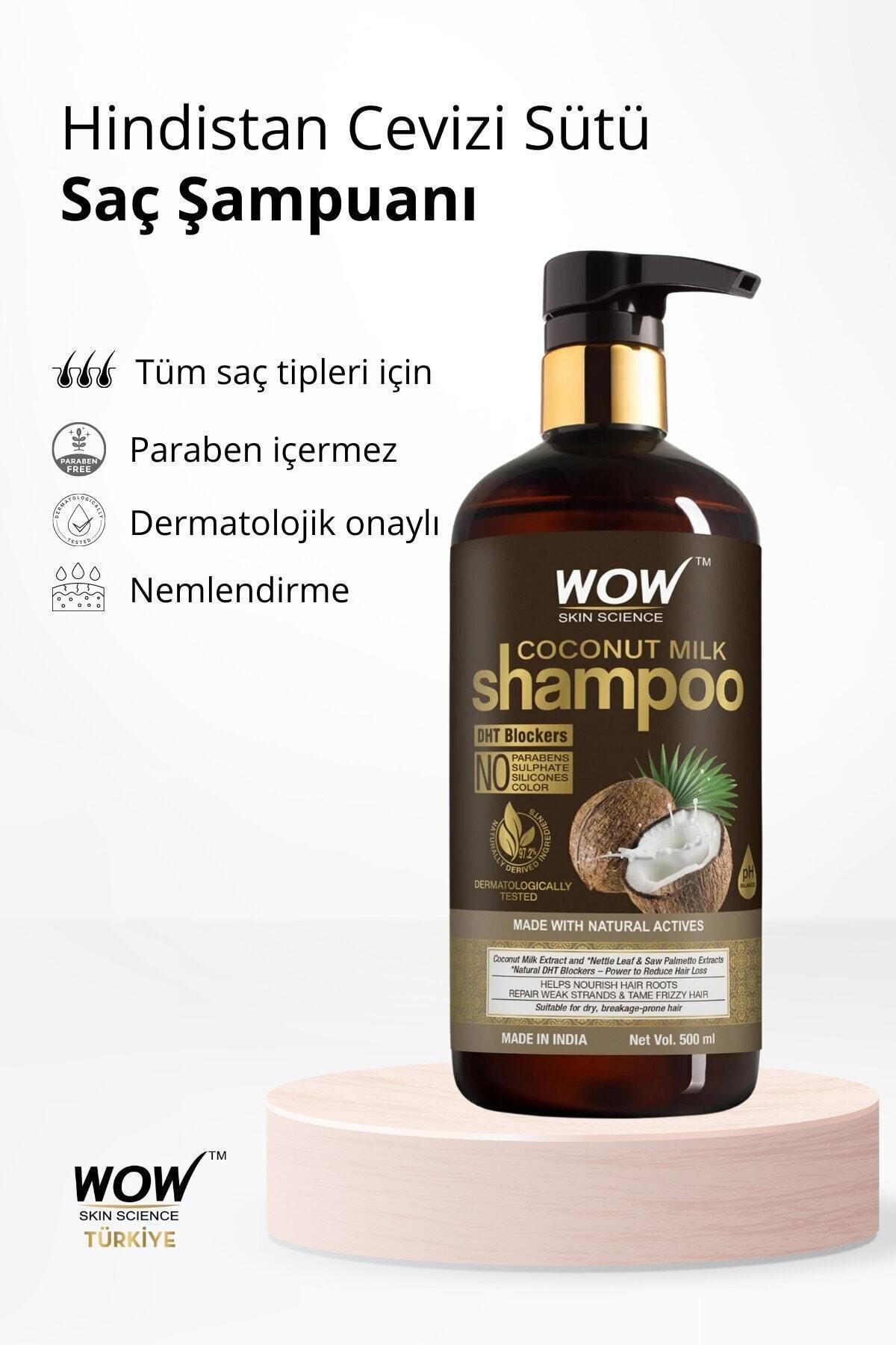 Hindistan Cevizi Sütü Şampuanı-%97,2 Doğal Içerik-nemlendirici, Besleyici, Dökülme Karşıtı 500ml