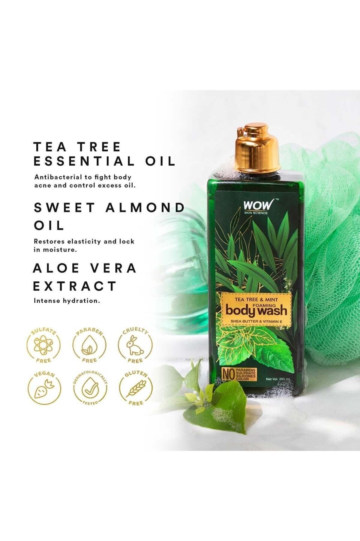 Çay Ağacı Duş Jeli -shea Yağı, Çay Ağacı Ve Nane Esansiyel Yağları Ve E Vitamini- 250ml