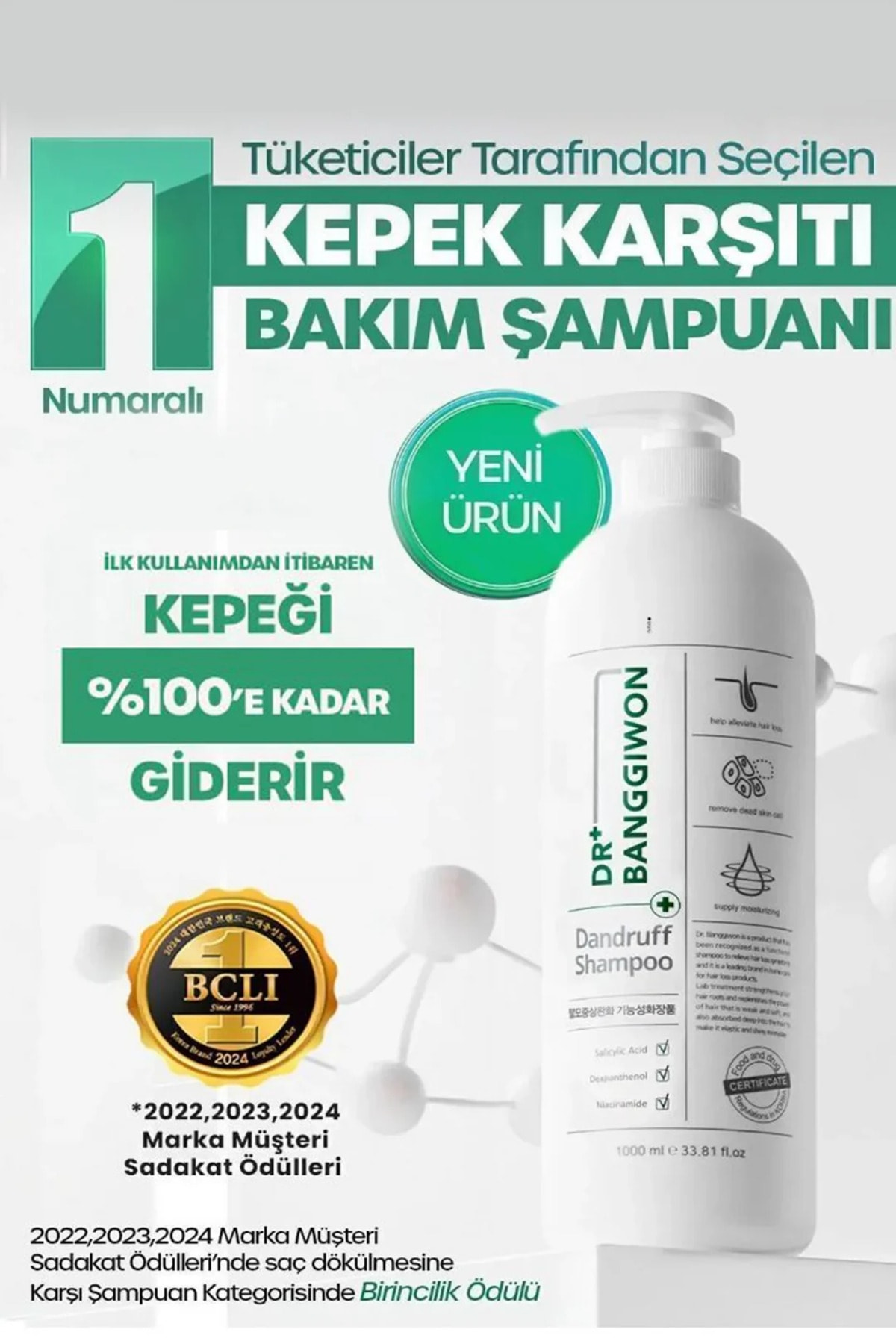 Clinical Kepek Ve Kaşıntılı Saç Derisi Bakım Şampuanı Anti Dandruff Shampoo 1000 ml