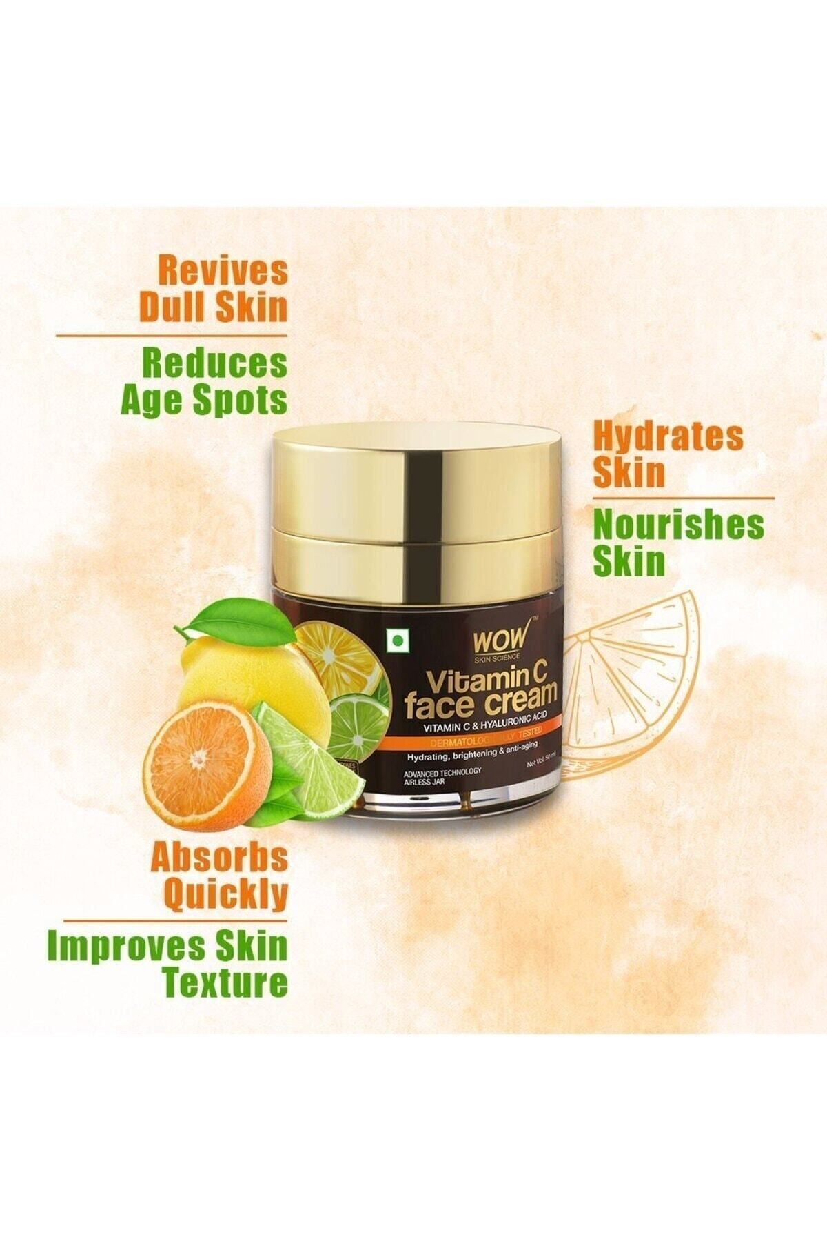 C Vitaminli Yüz Kremi-doğal Içerik-tüm Cilt Tipleri-yağsız,paraben,silikon,boya,mineral Yağ Yok 50ml