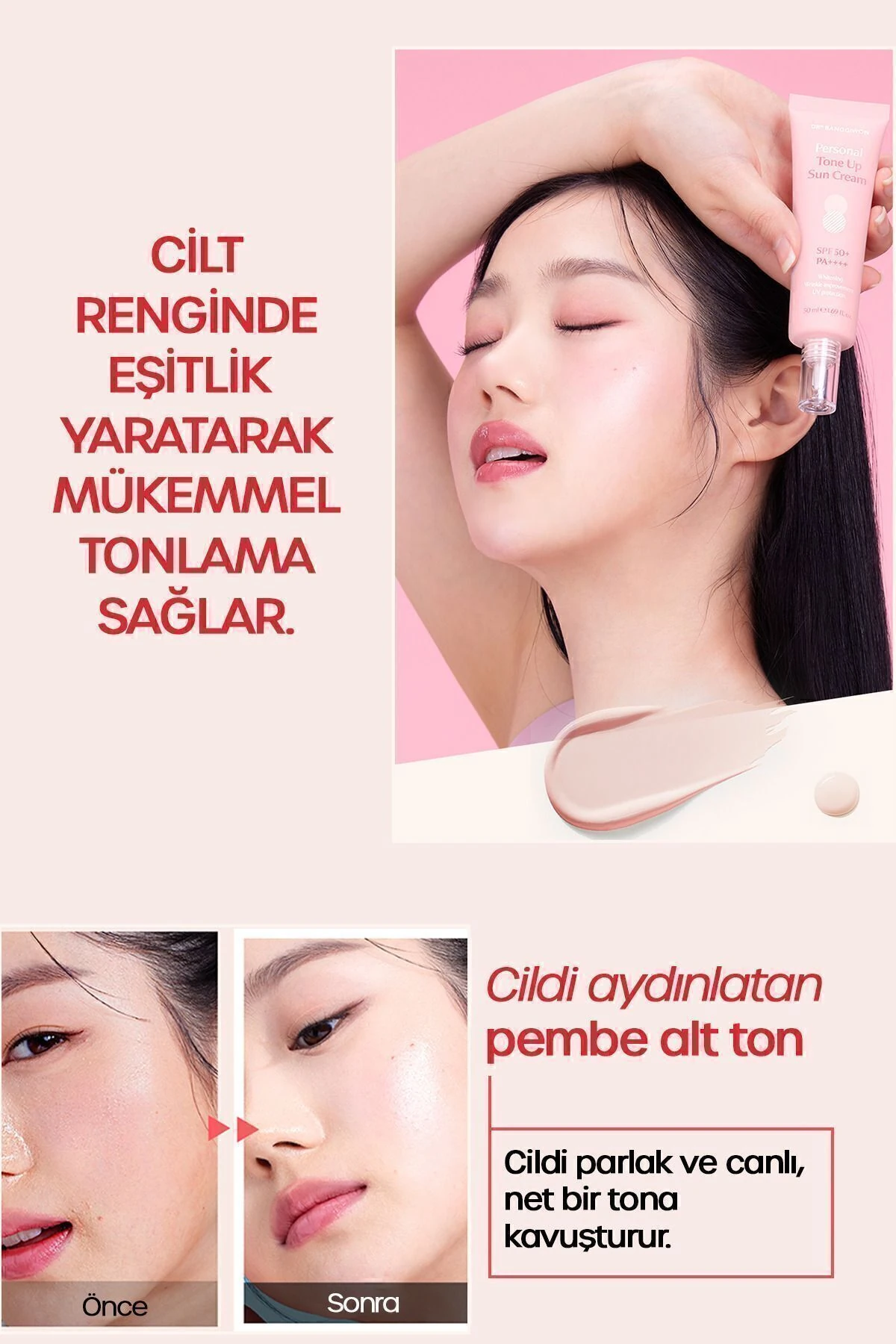 Rosy01 Eşitleyici Aydınlatıcı Tonlayıcı Güneş Kremi SPF50 PA+++ 50 ml