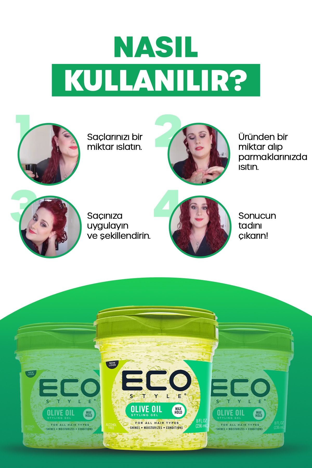 Zeytinyağı Besleyici, Şekillendirici Saç Jölesi, Maximum Tutuş 236 ml Olive Oil Styling Gel Max Hold