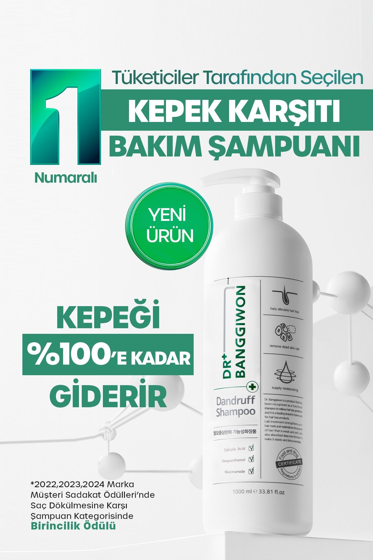 Clinical Kepek Ve Kaşıntılı Saç Derisi Bakım Şampuanı Anti Dandruff Shampoo 1000 ml