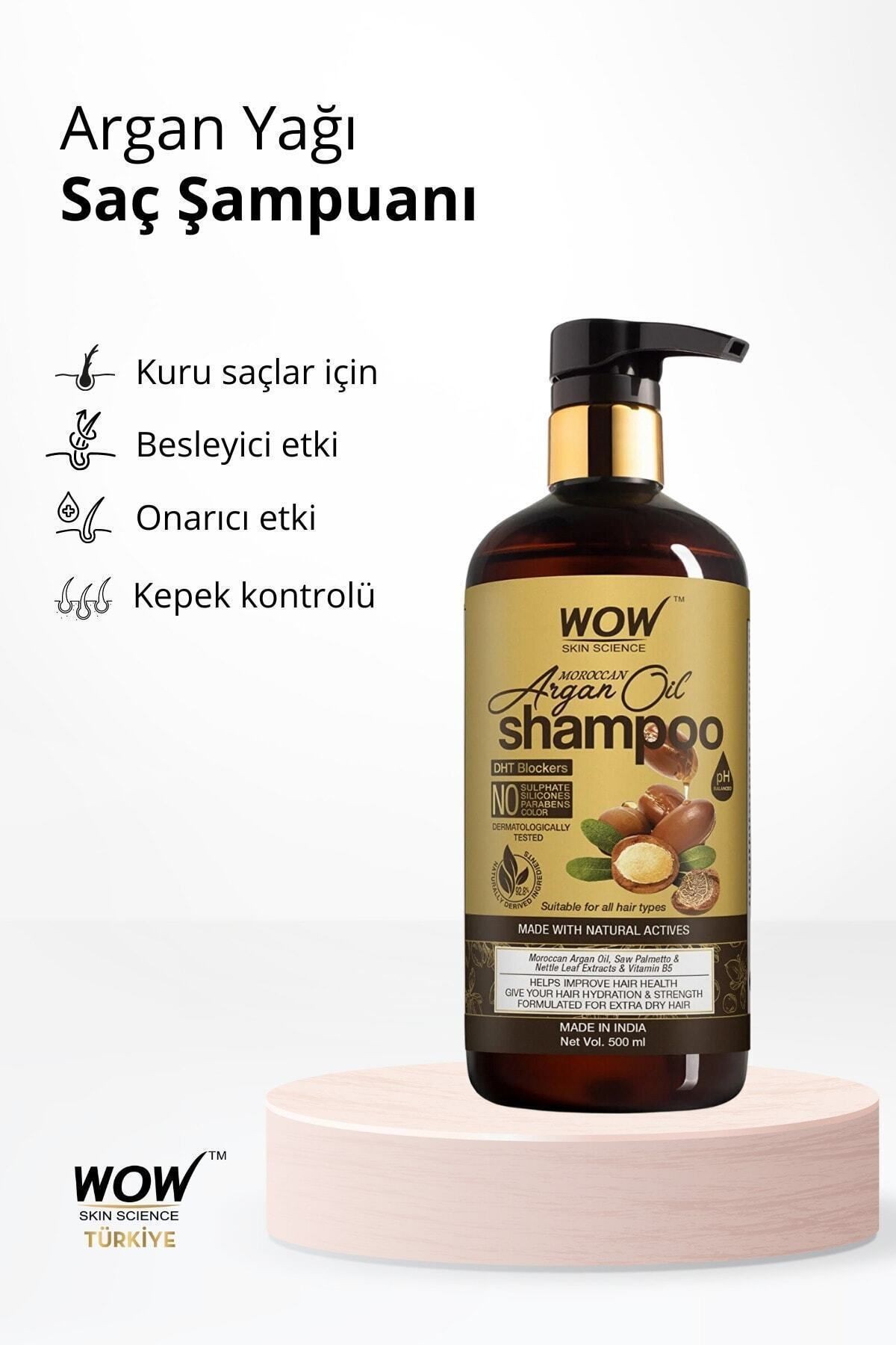 Argan Yağı Şampuanı-%92,8 Doğal Içerik-güçlendirici,nemlendirici,besleyici,parlatıcı 500ml