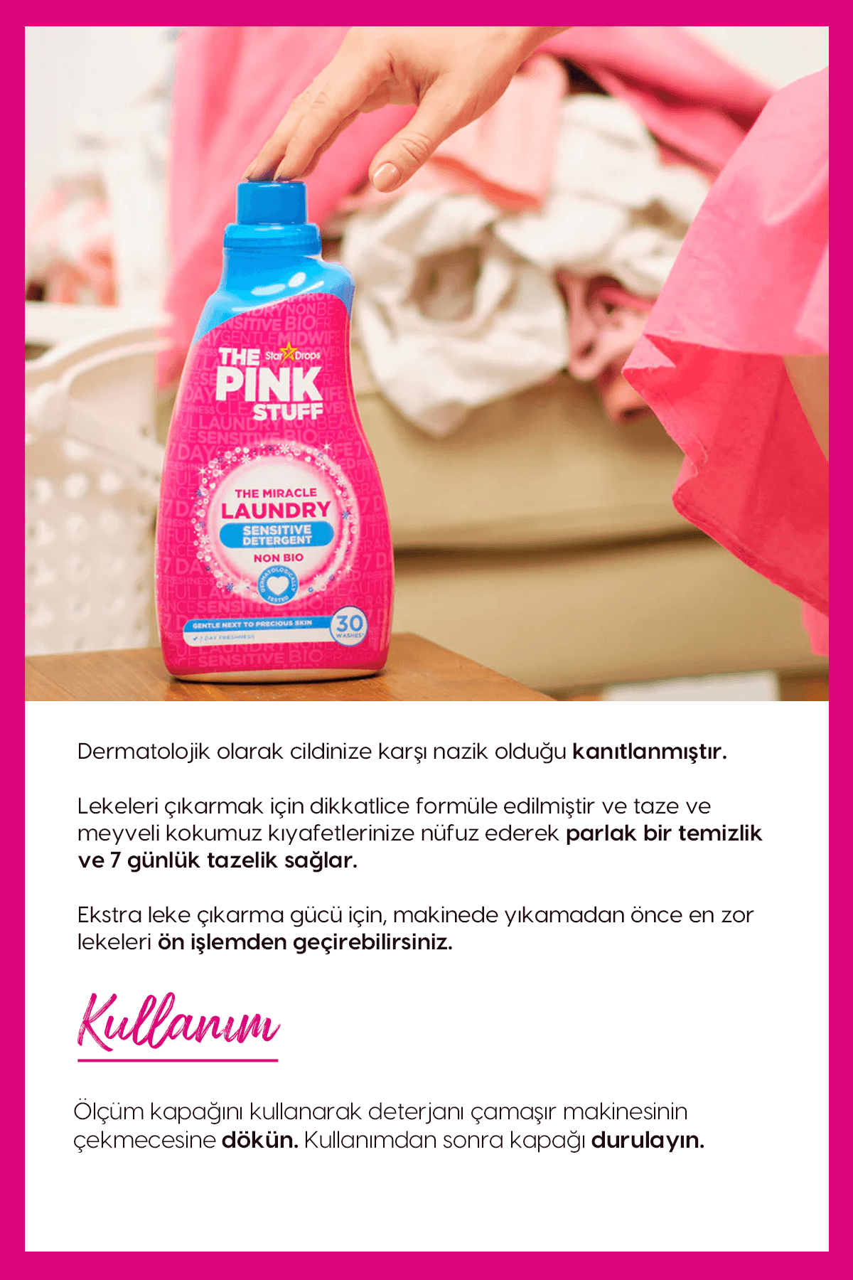 Mucizevi Non Bio Sıvı Çamaşır Yıkama Deterjanı 960 Ml