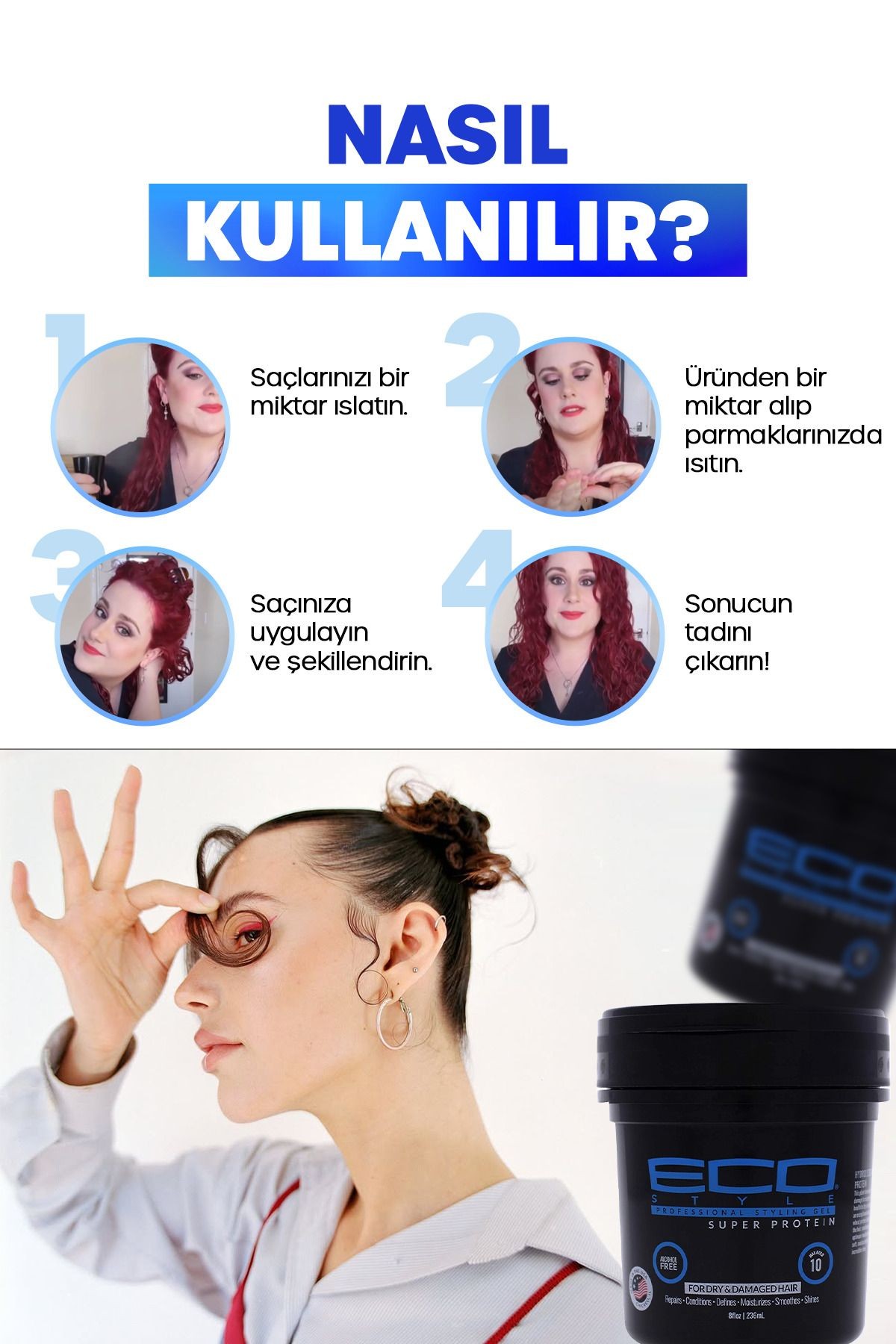 Super Protein, Şekillendirici Saç Jölesi, Maximum Tutuş 236 ml Styling Gel Max Hold