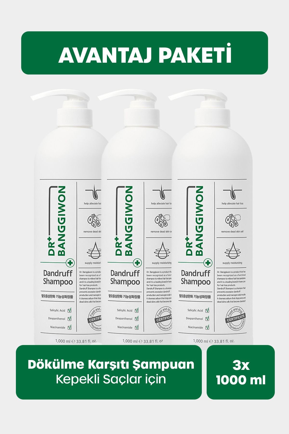 Clinical Kepek Ve Kaşıntılı Saç Derisi Bakım Şampuanı Anti Dandruff Shampoo 3x1000Ml