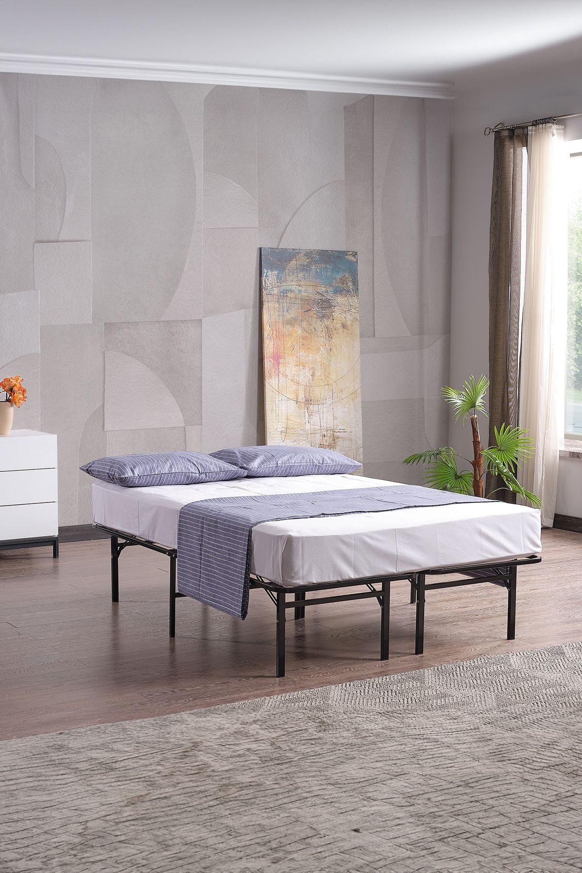 Smart Base - Çift Kişilik - Katlanır Metal Karyola - AKS Viva